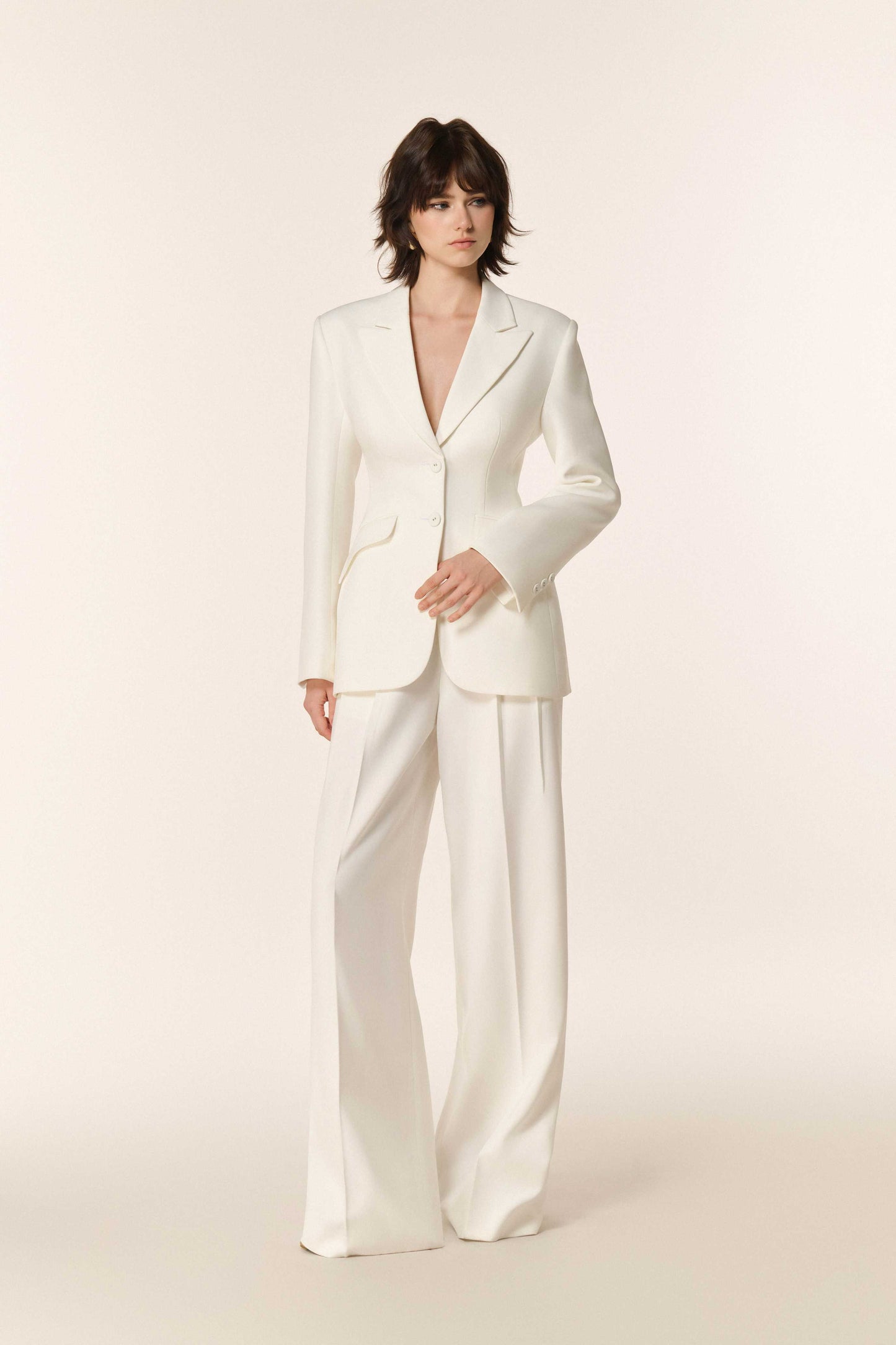 Classic Suit Pants in White
