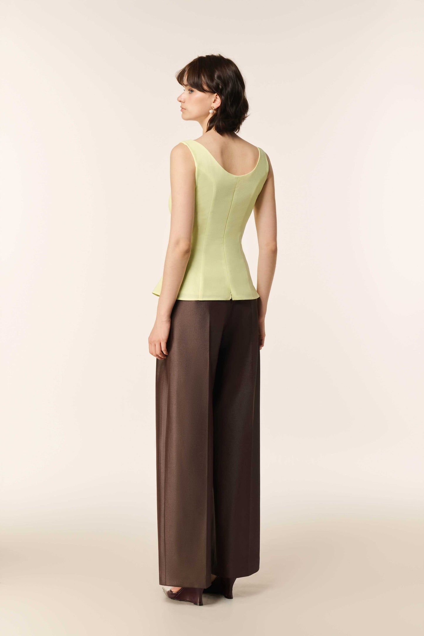 Faux Leather Pants in Coffee