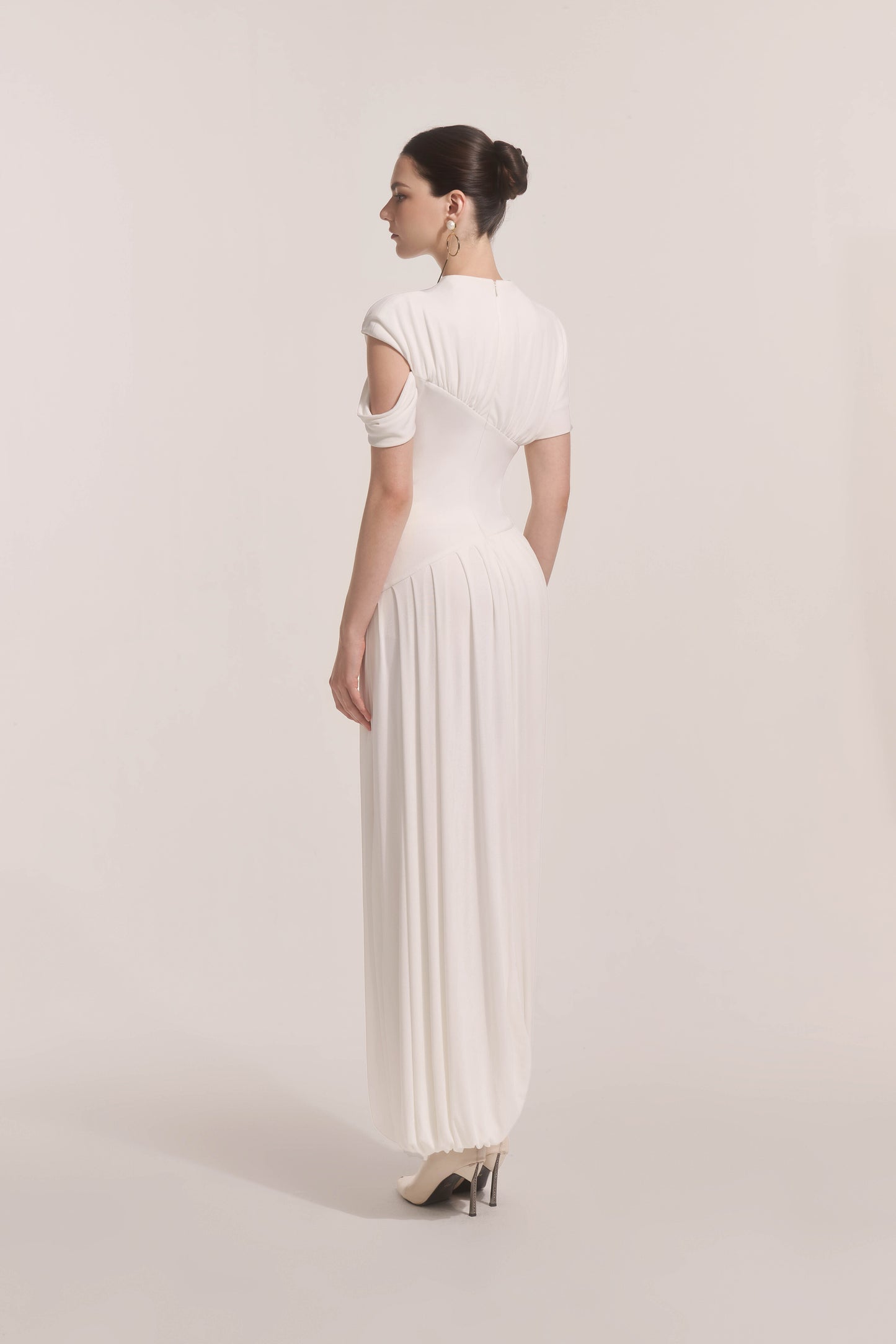 Eris Corset Dress in Light Cream