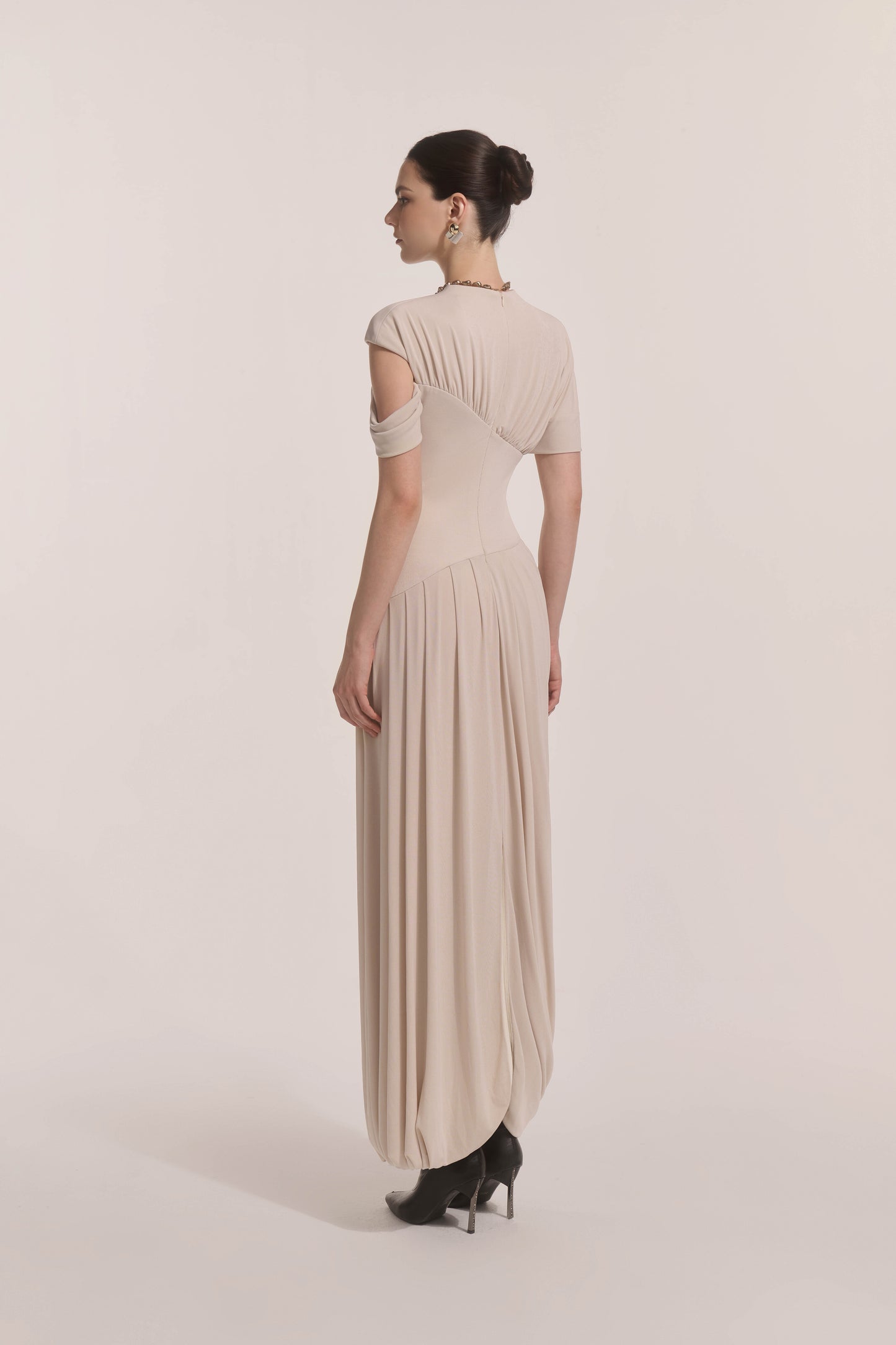 Eris Corset Dress in Coconut Cream