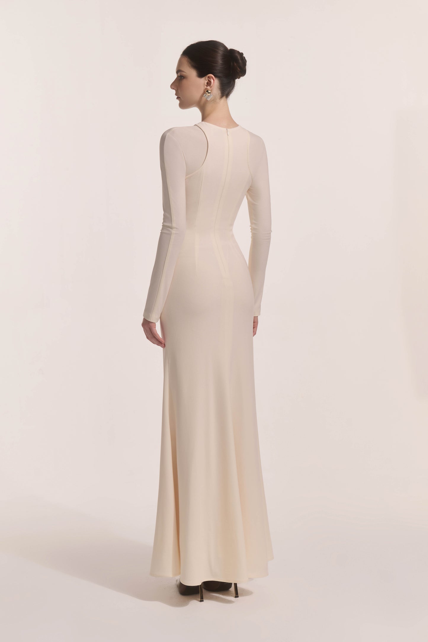 Nyra Lace-Up Midi in Cream