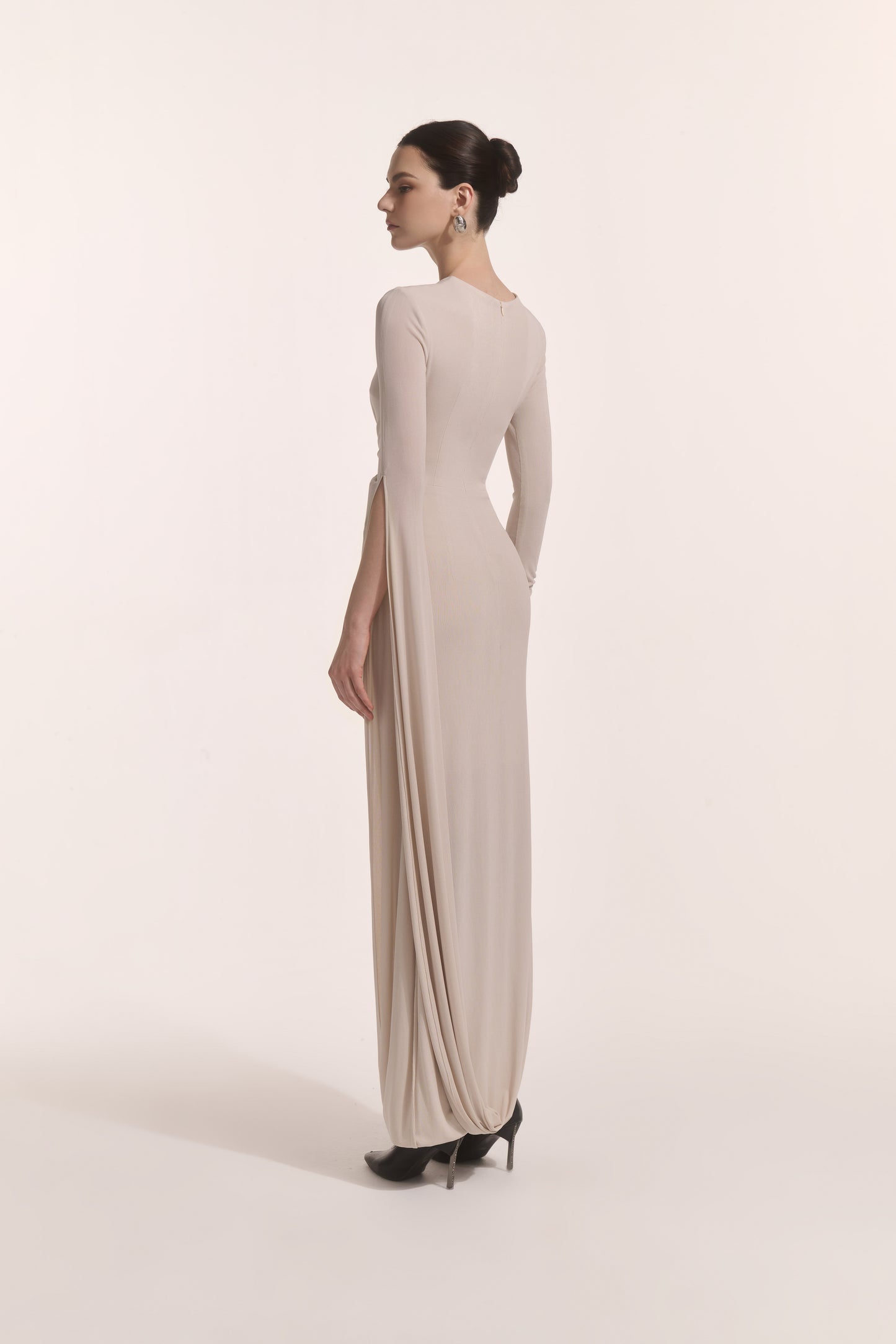 Lunara Tiered Midi in Coconut Cream