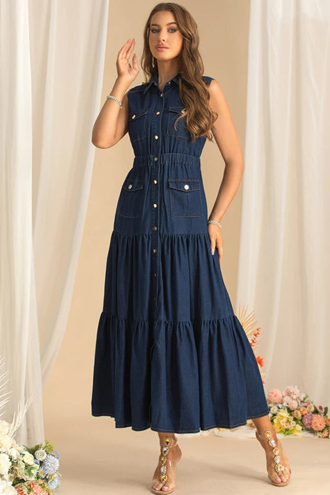 wendy blue dress Wendy Dress Blue Star Feminine Maxi Dress – The Landing World