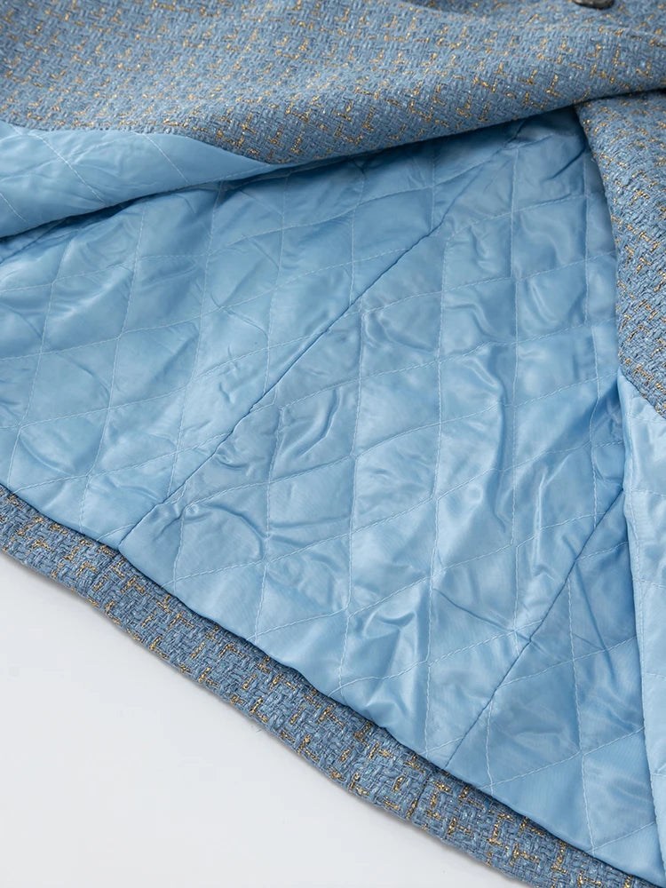 مانويلا أيقونة معطف مزدوج الصدر