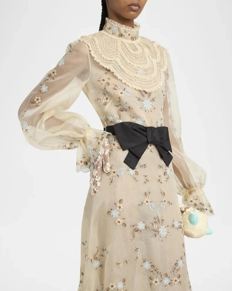 Letizia Ruched Lace Dress