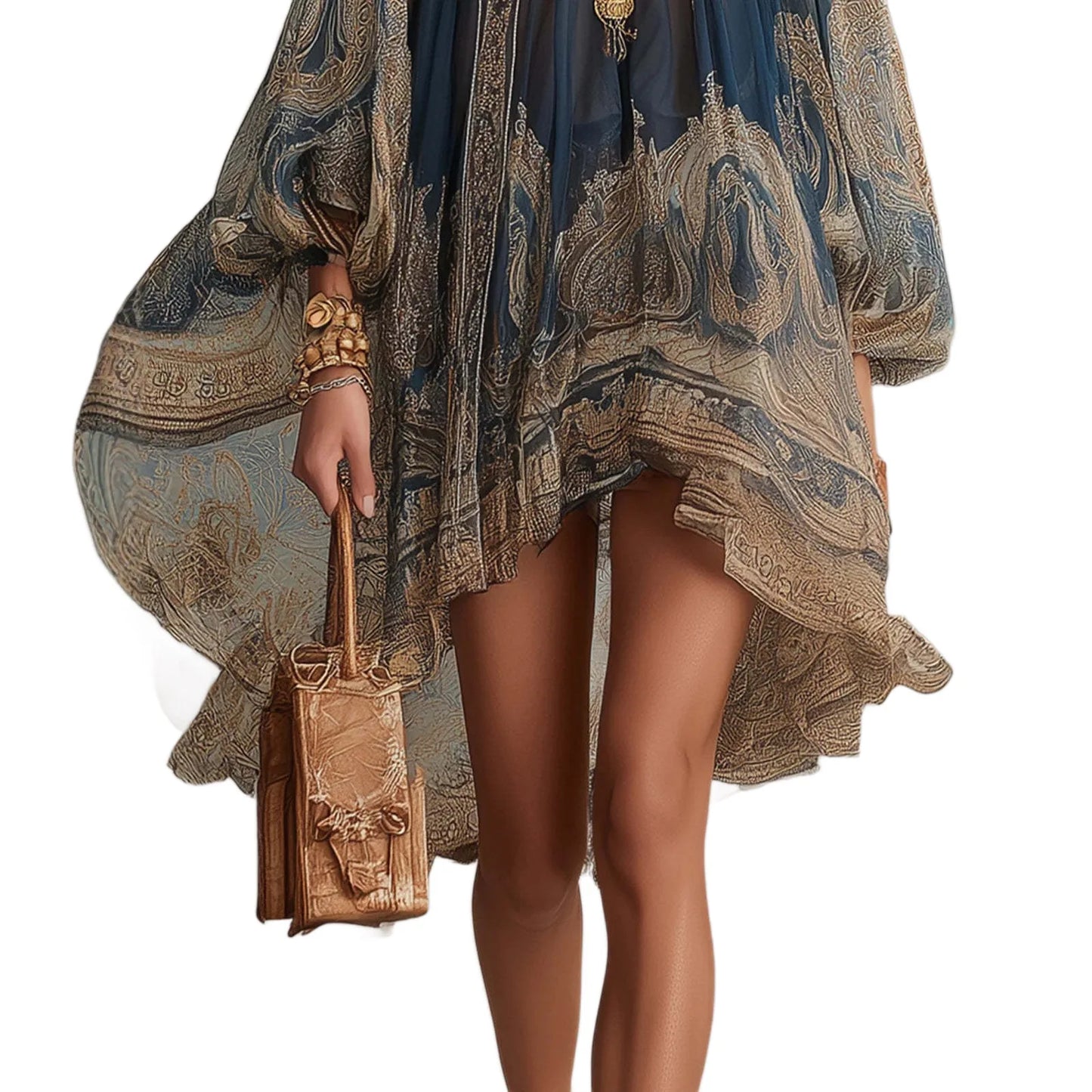 Damaris Printed Chiffon Dress