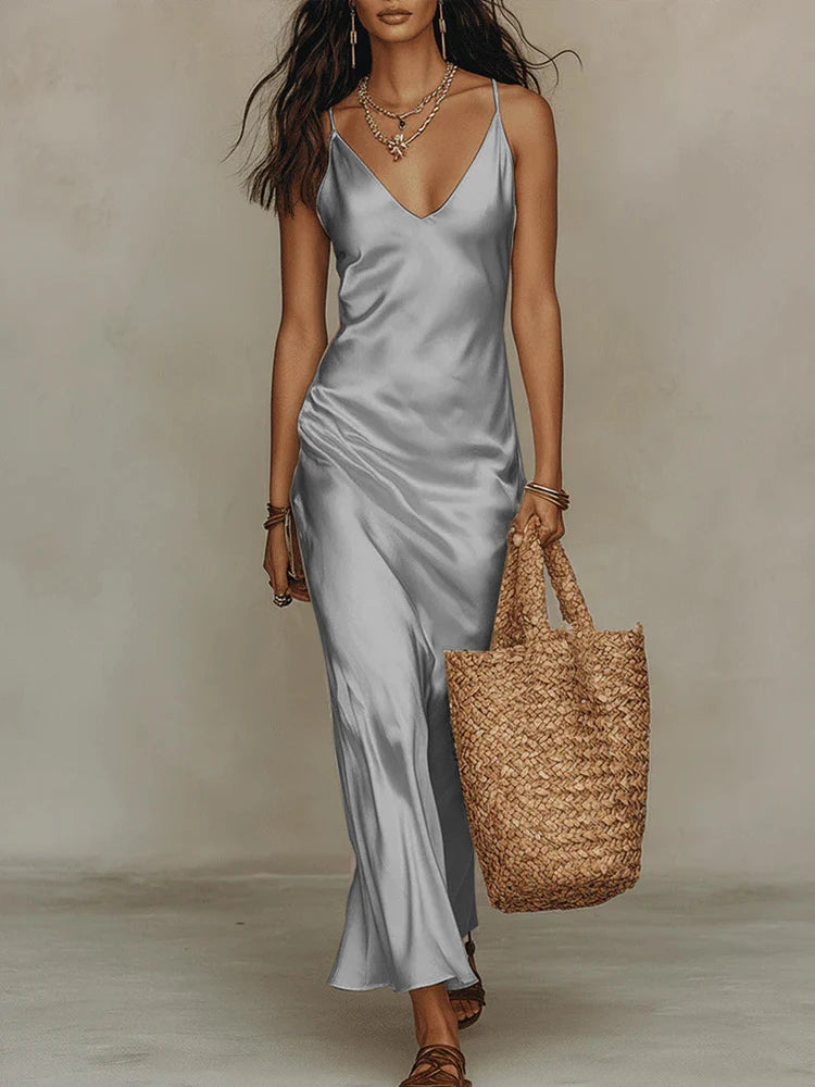 Callista Satin Dress Set
