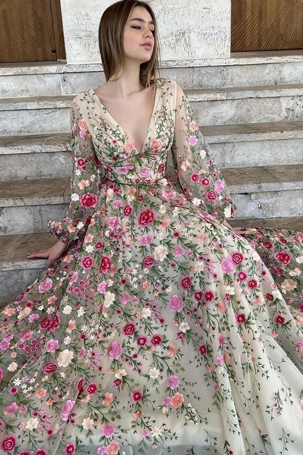 Blue Dress Embroidered Wedding Guest Dress Zahra Tulle Dress Floral Embroidered Dresses Picture Color 16 Blue Dress Embroidered Wedding Guest Dress Zahra Tulle Dress Floral Embroidered Dresses Picture Color 16