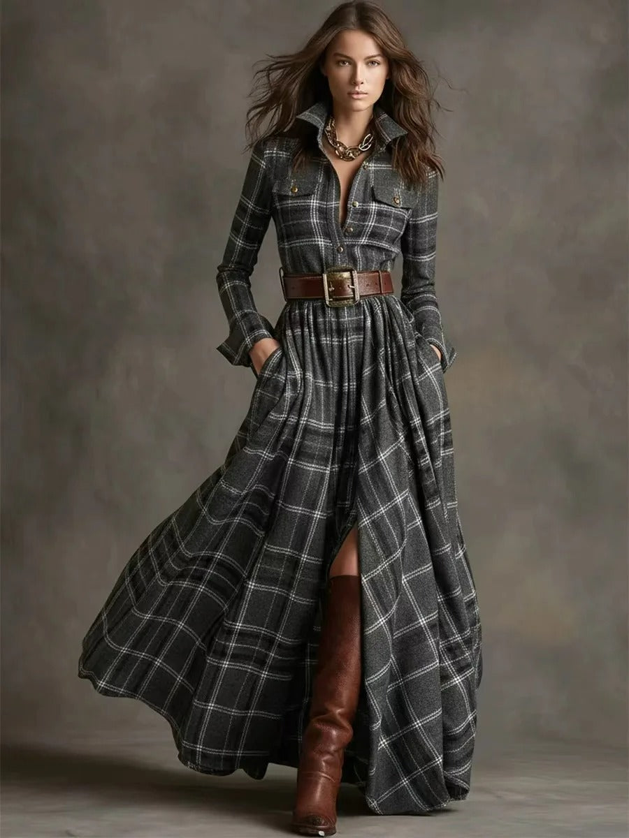 Tala Plaid Shirt Dress