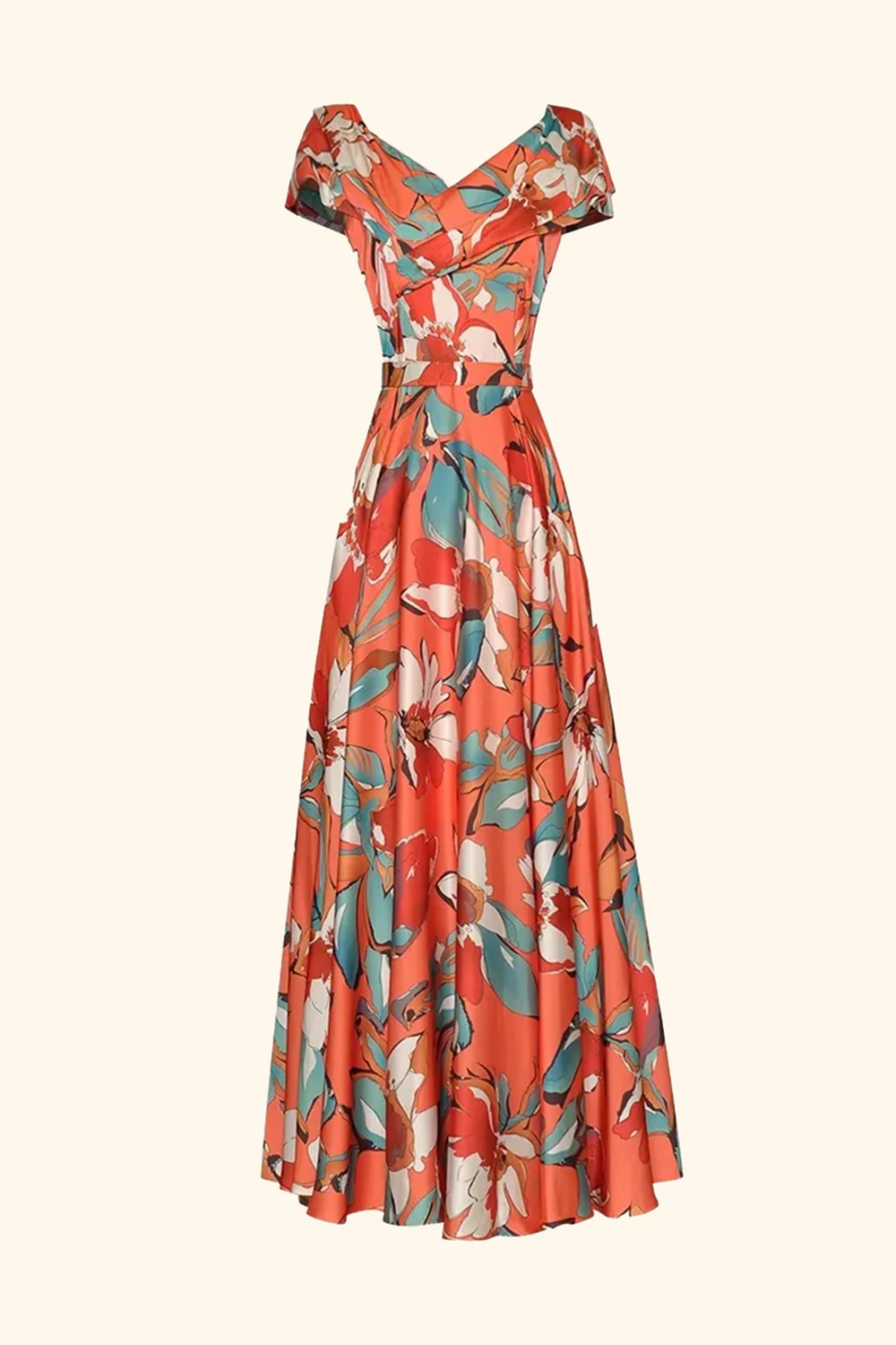 Shop Saffron Dress With Ruffled Sleeves multi / M
