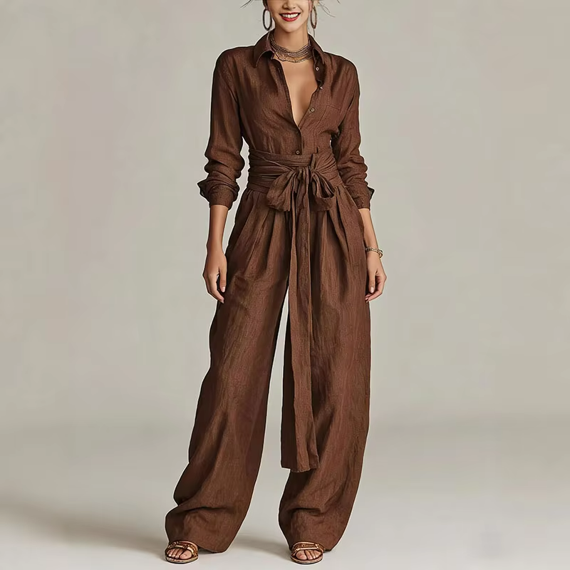 Regent Belted Pants Suit