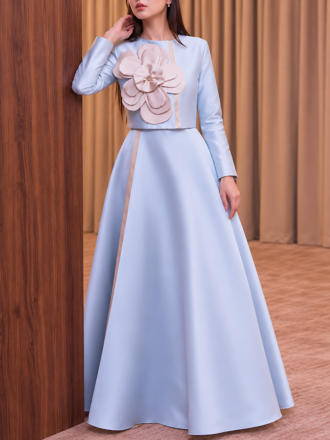Marguerite Floral A-Line Gown