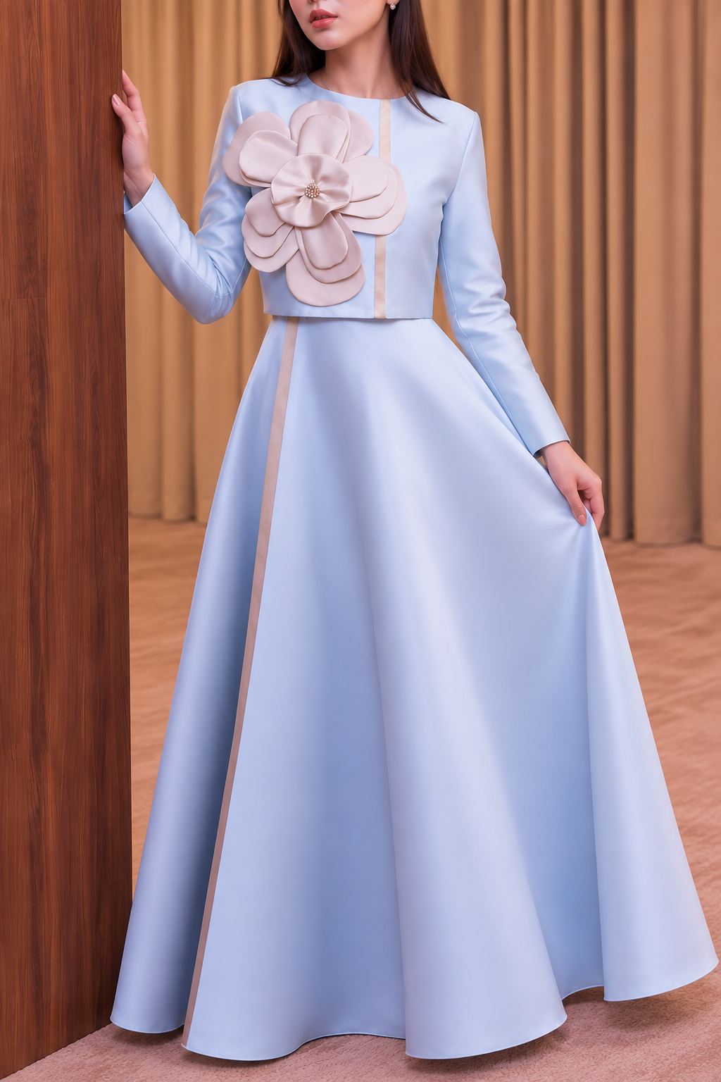 Marguerite Floral A-Line Gown