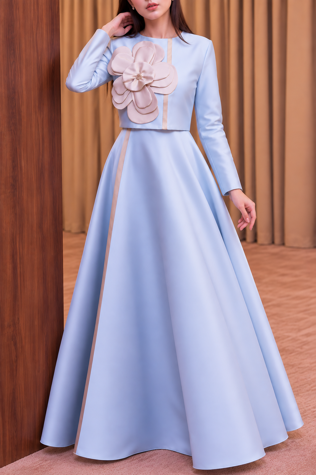 Marguerite Floral A-Line Gown