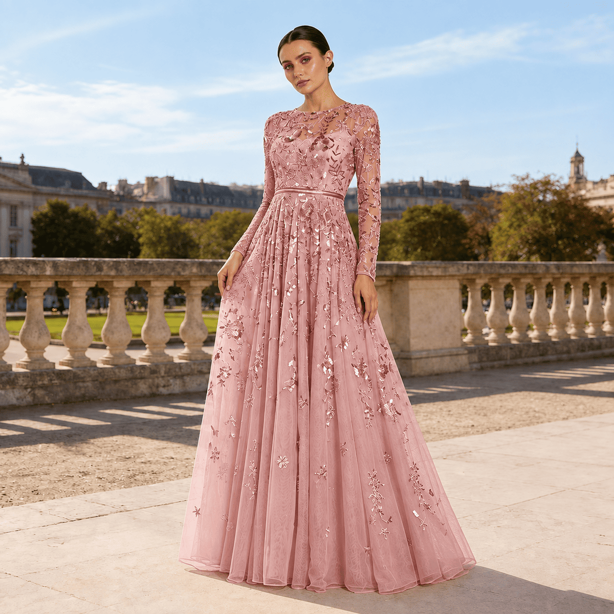 Margaux Floral Tulle Gown