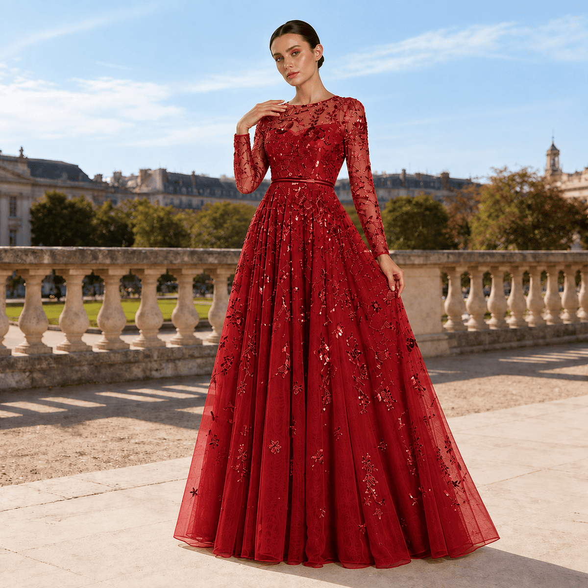 Margaux Floral Tulle Gown