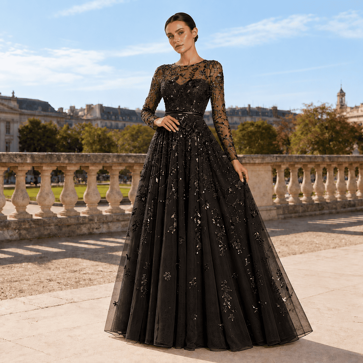 Margaux Floral Tulle Gown