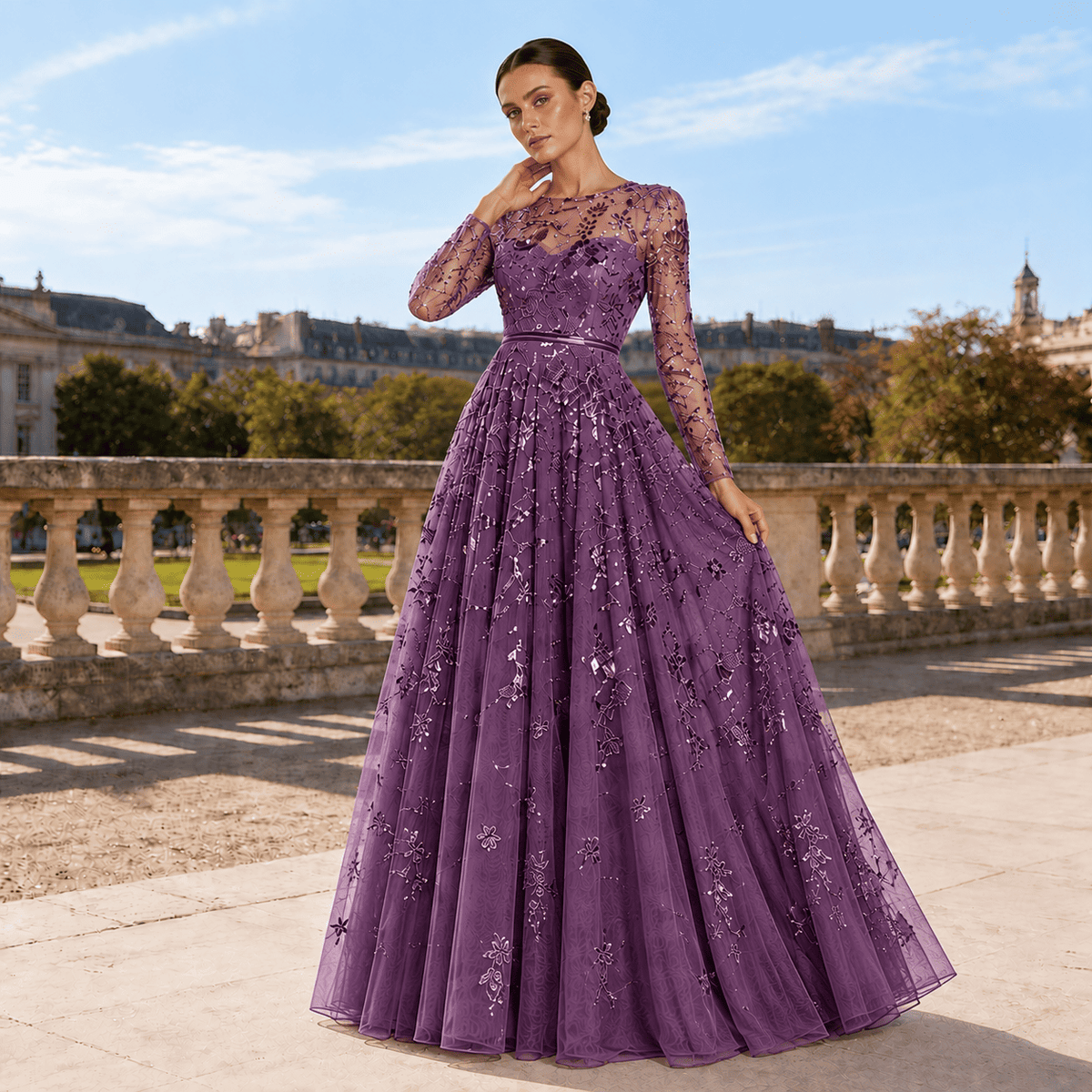 Margaux Floral Tulle Gown