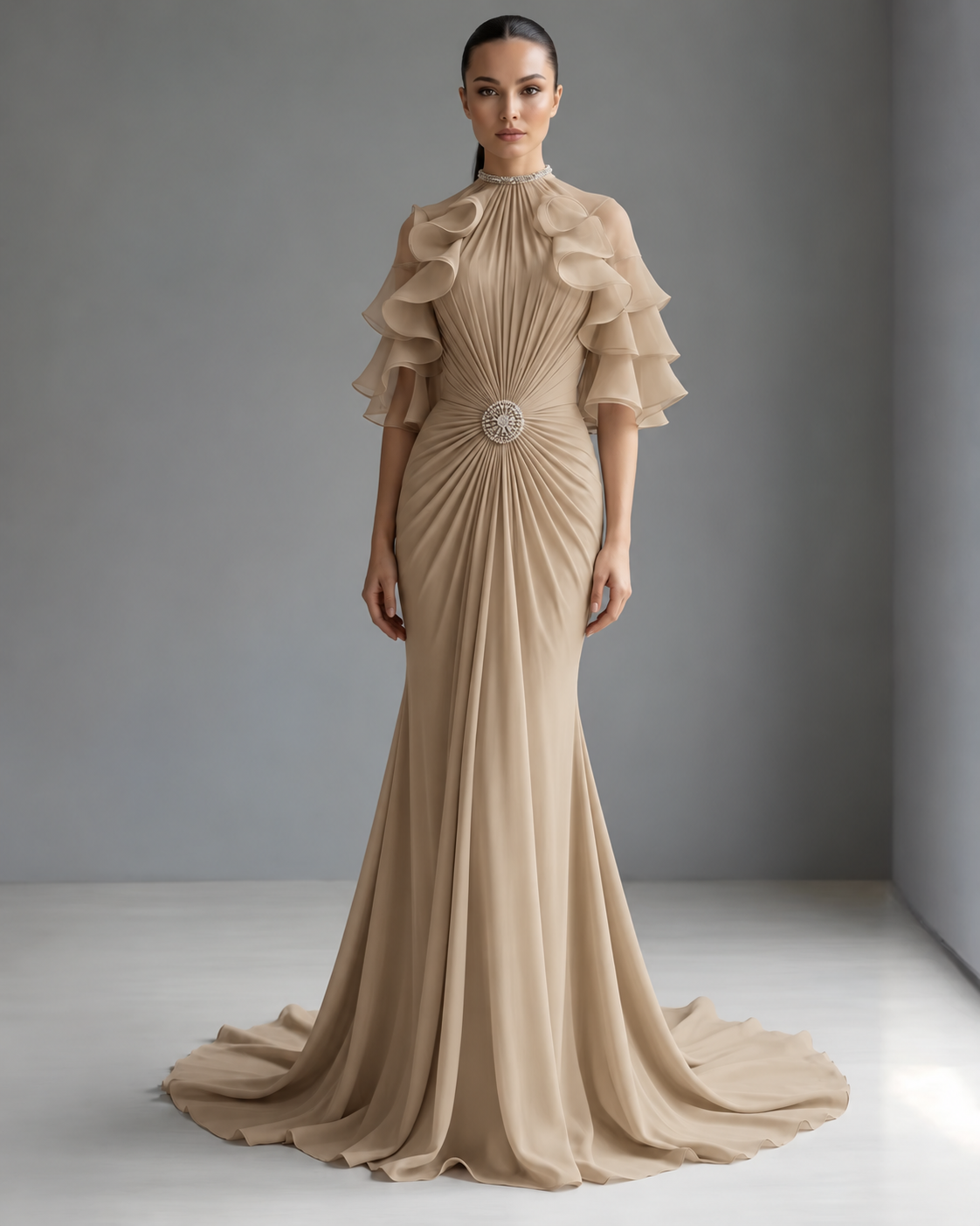 Ravello Ruffled Mermaid Dress