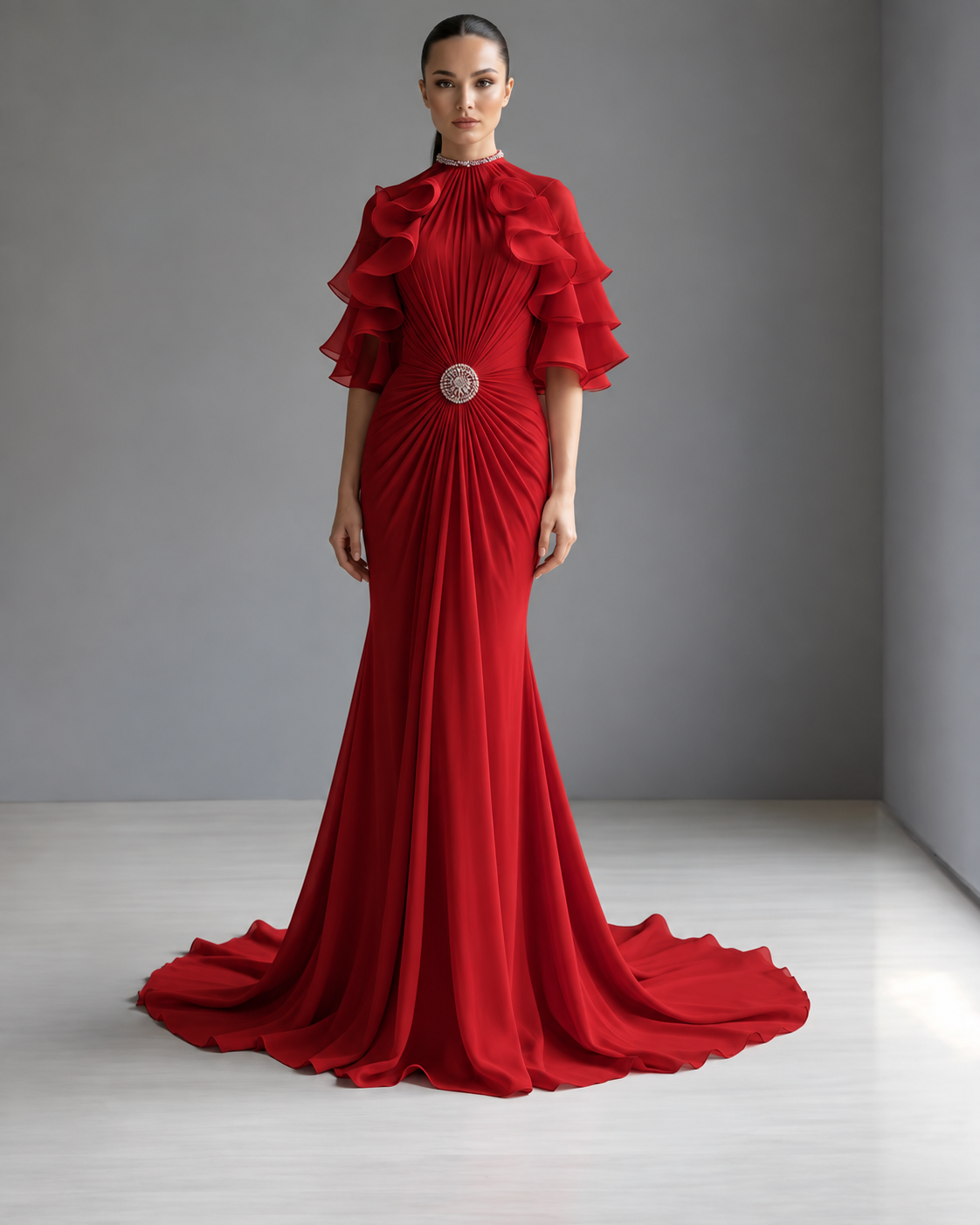 Ravello Ruffled Mermaid Dress
