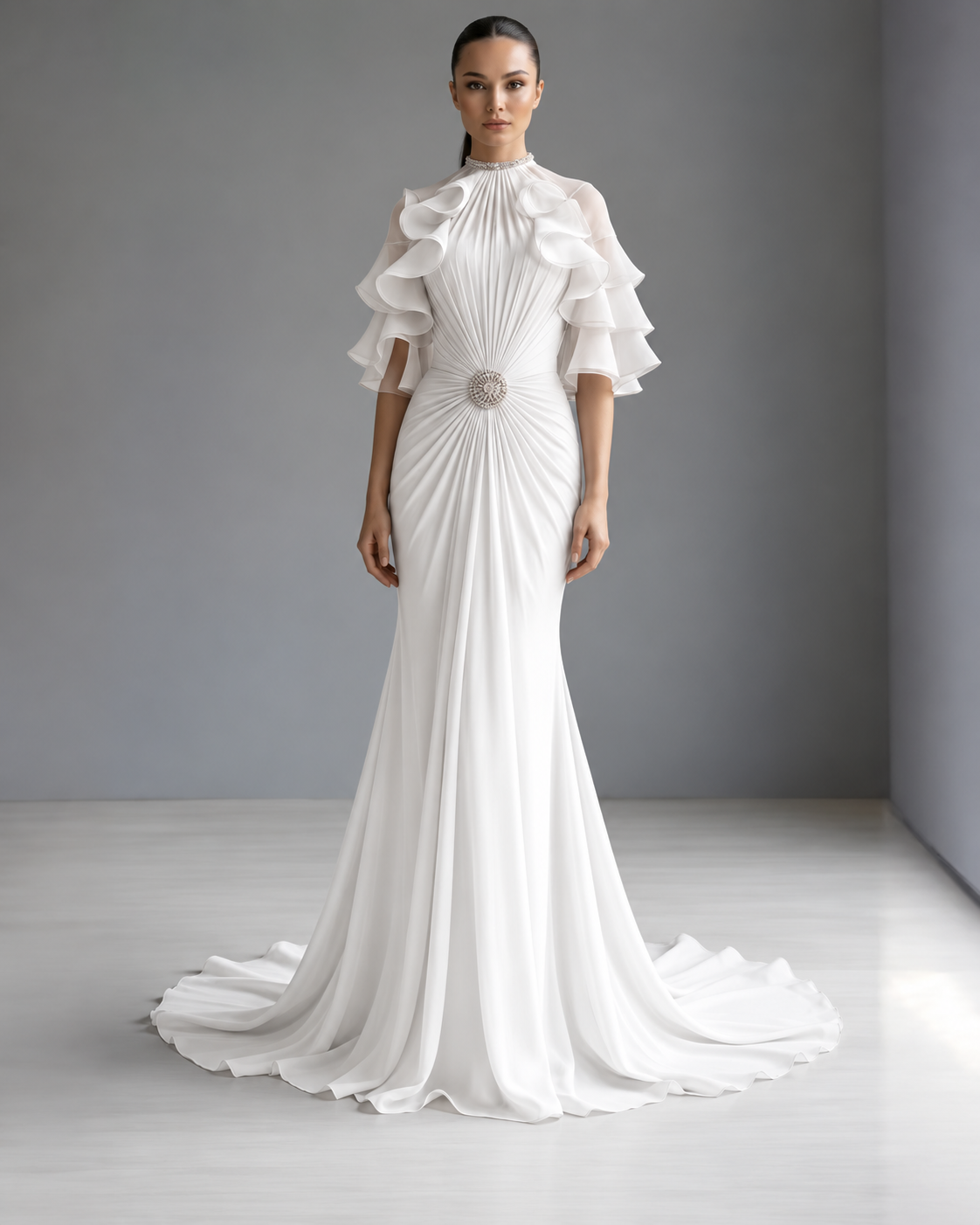 Ravello Ruffled Mermaid Dress