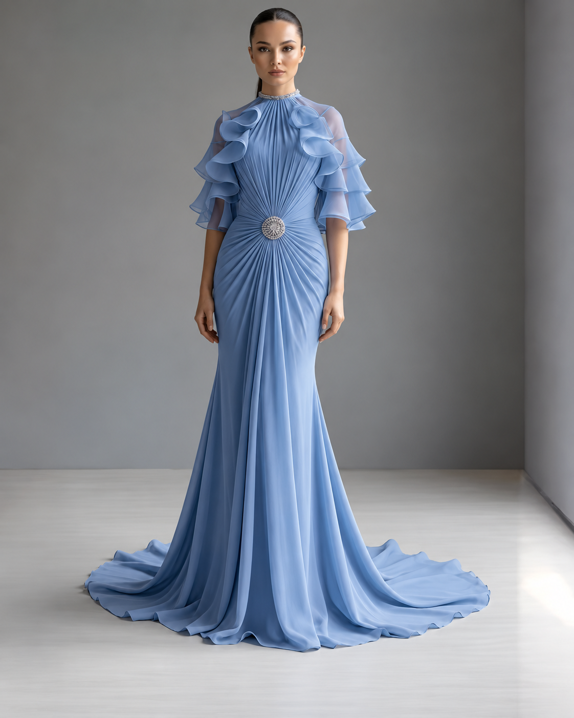 Ravello Ruffled Mermaid Dress