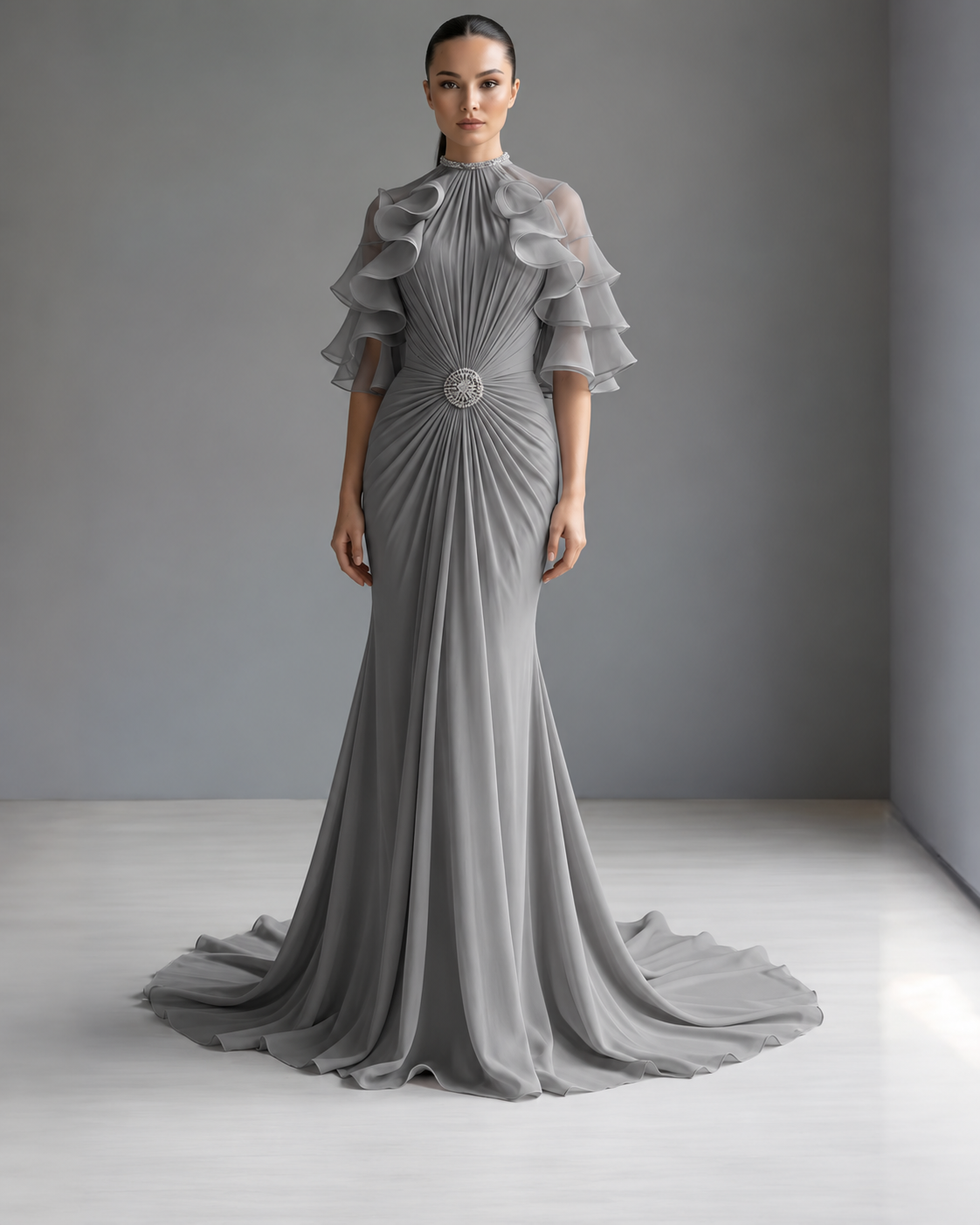 Ravello Ruffled Mermaid Dress