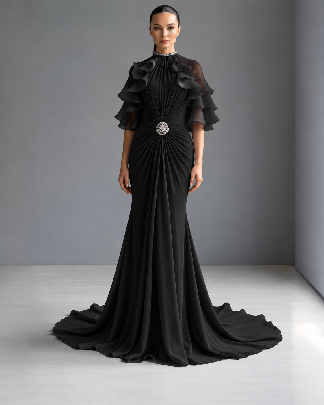 Ravello Ruffled Mermaid Dress