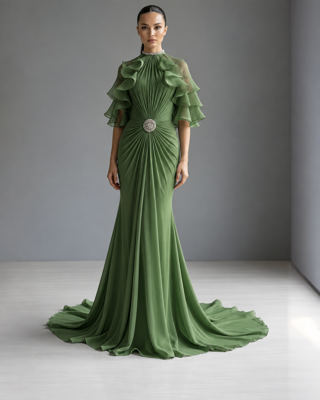 Ravello Ruffled Mermaid Dress