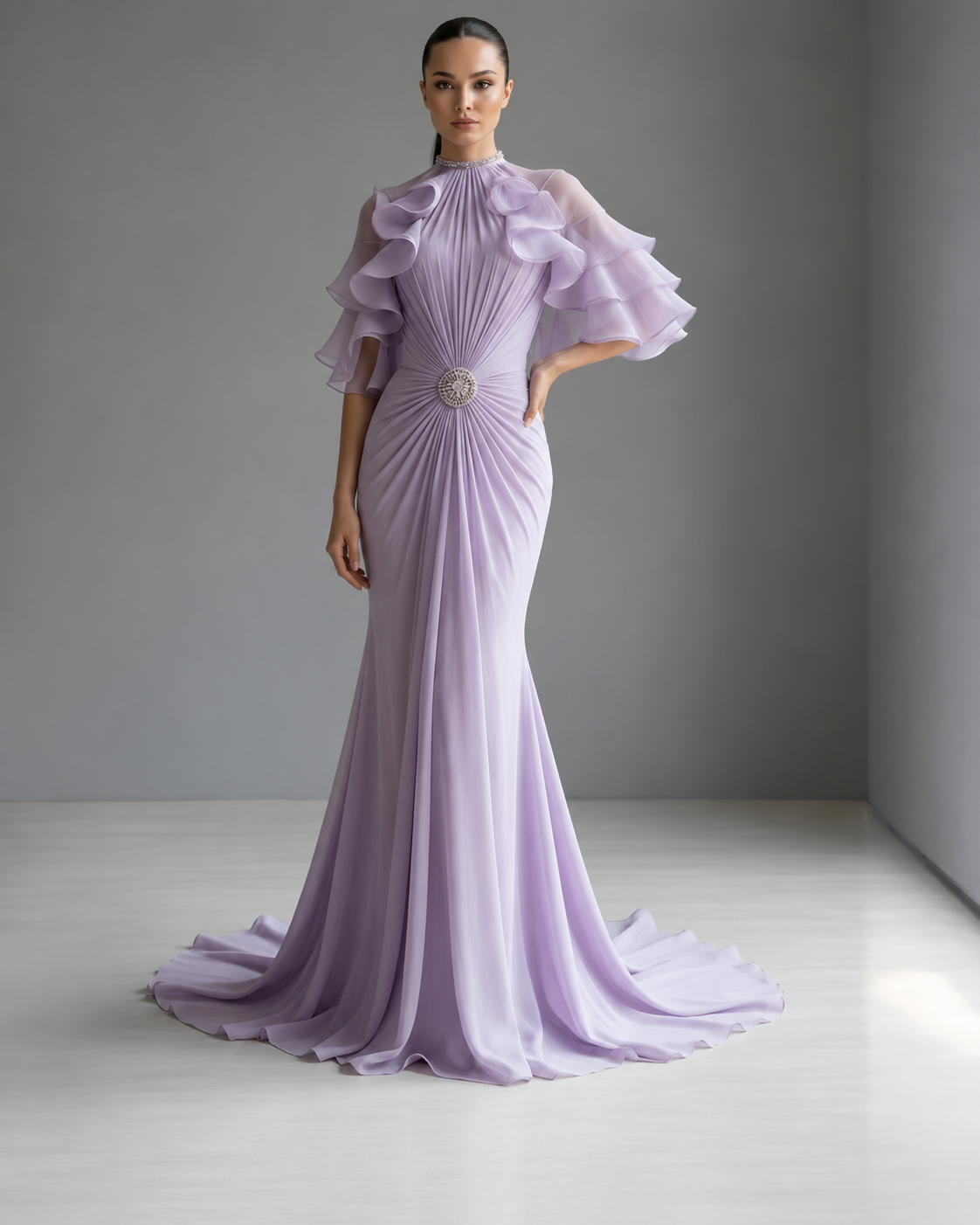 Ravello Ruffled Mermaid Dress