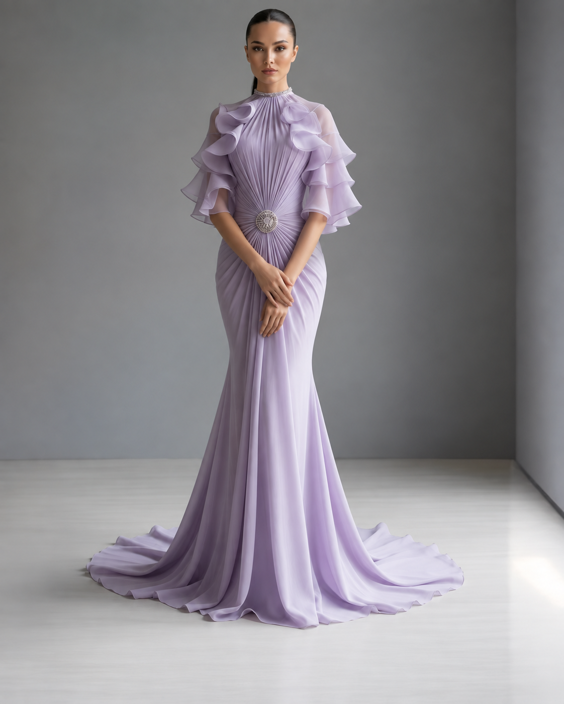 Ravello Ruffled Mermaid Dress