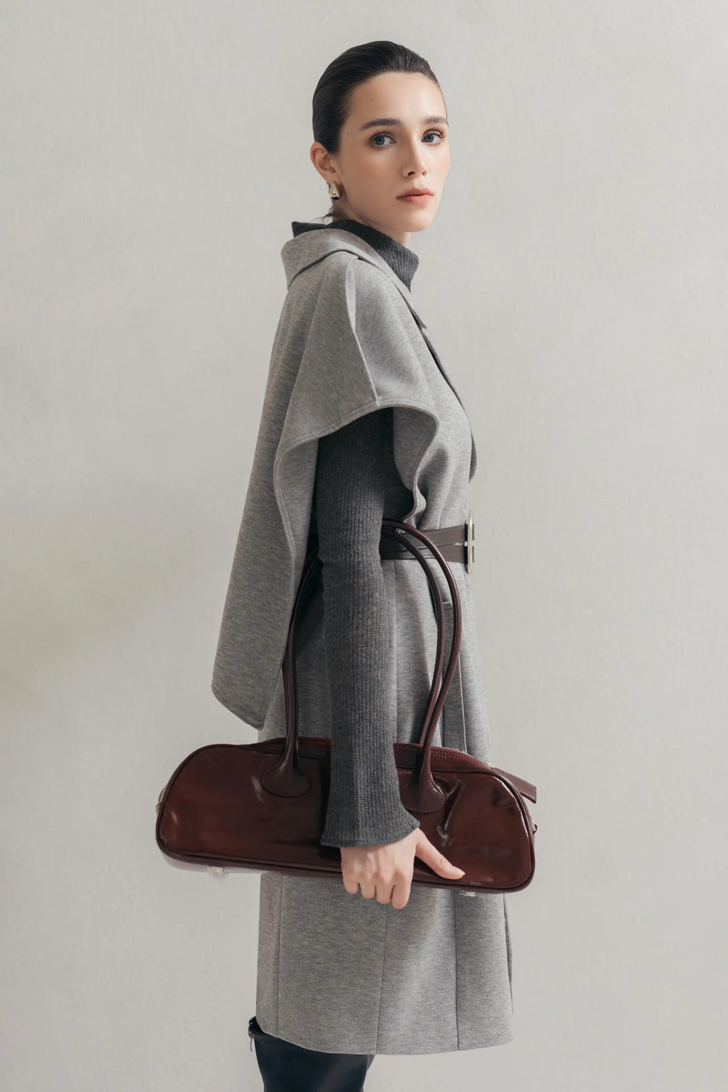 Grey Cocoon Coat