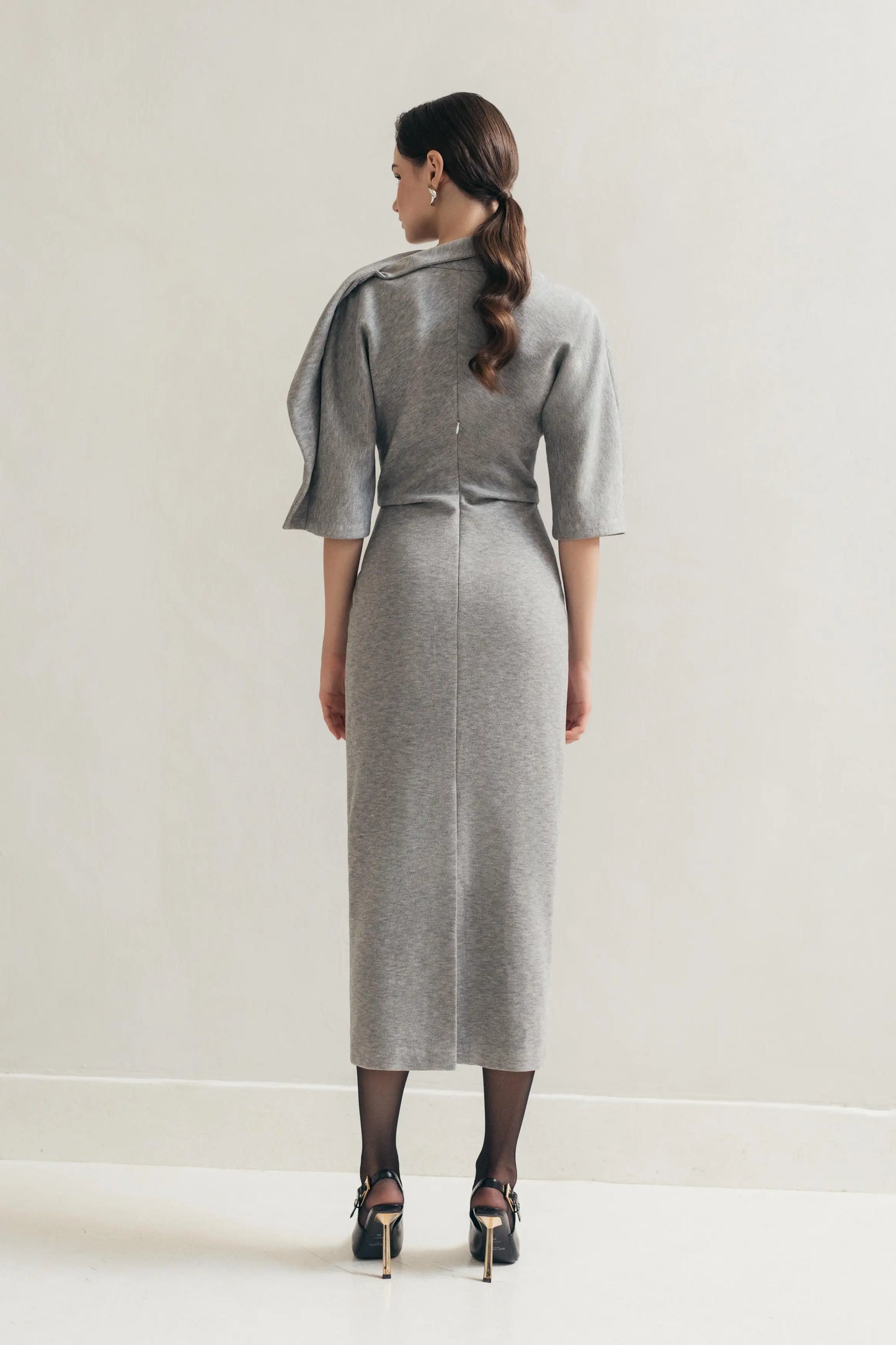 Grey Wrap Dress