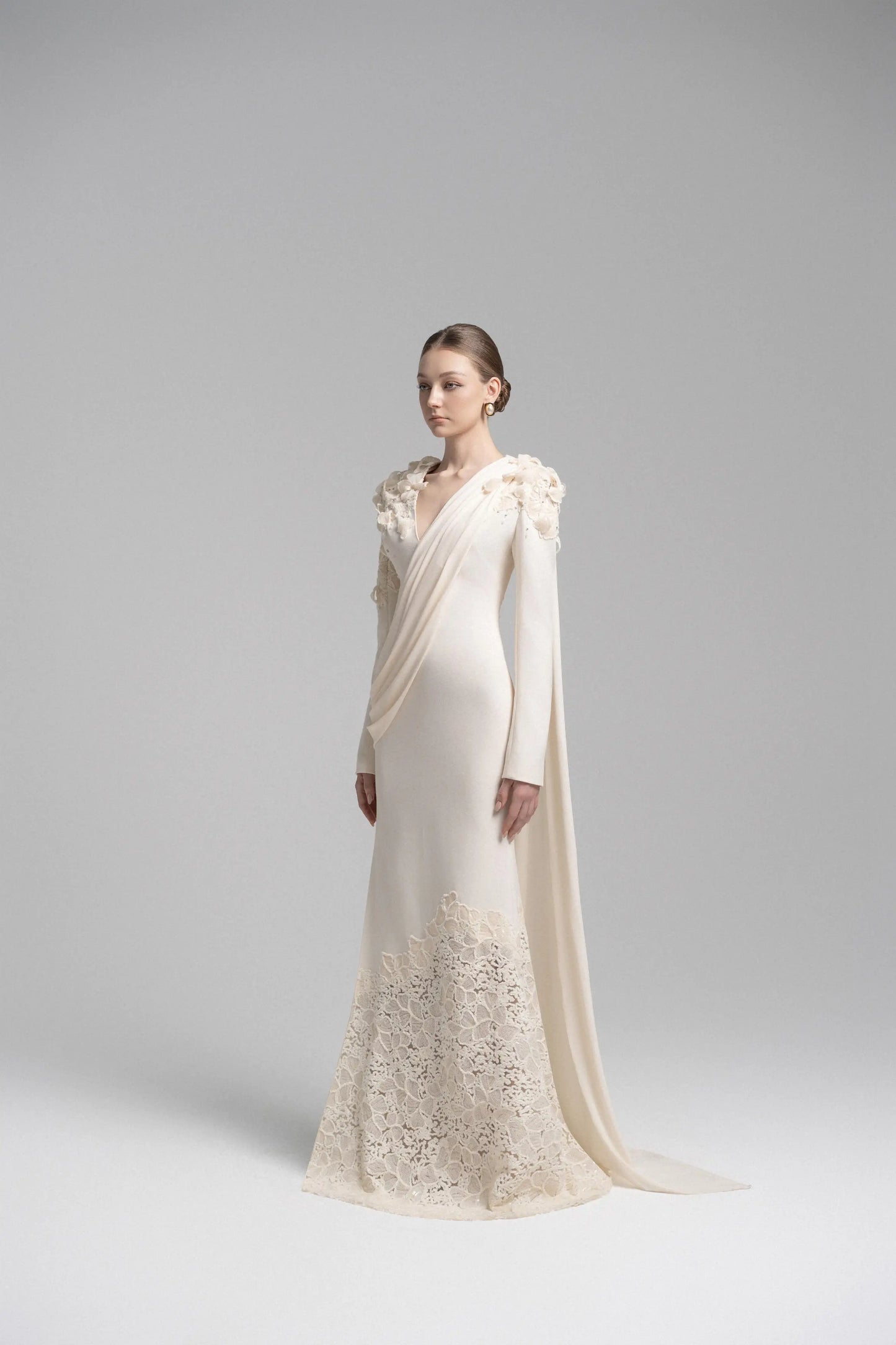 Alluring Lace-Appliqué Mermaid Gown