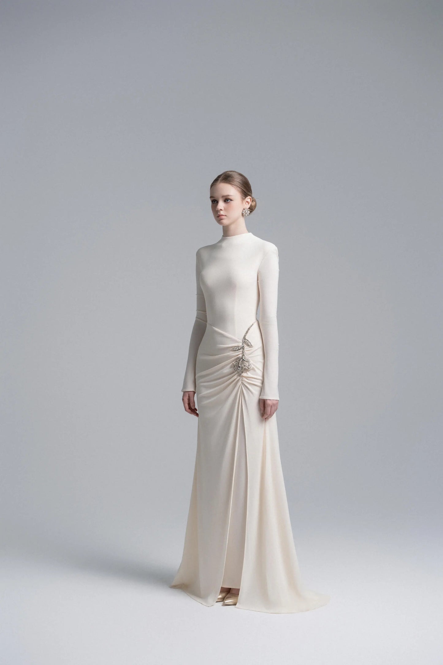 Elysian Bodice Mermaid Dress in Cream