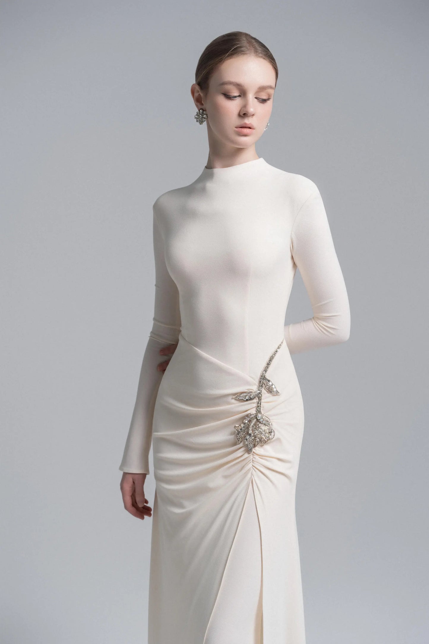 Elysian Bodice Mermaid Dress in Cream