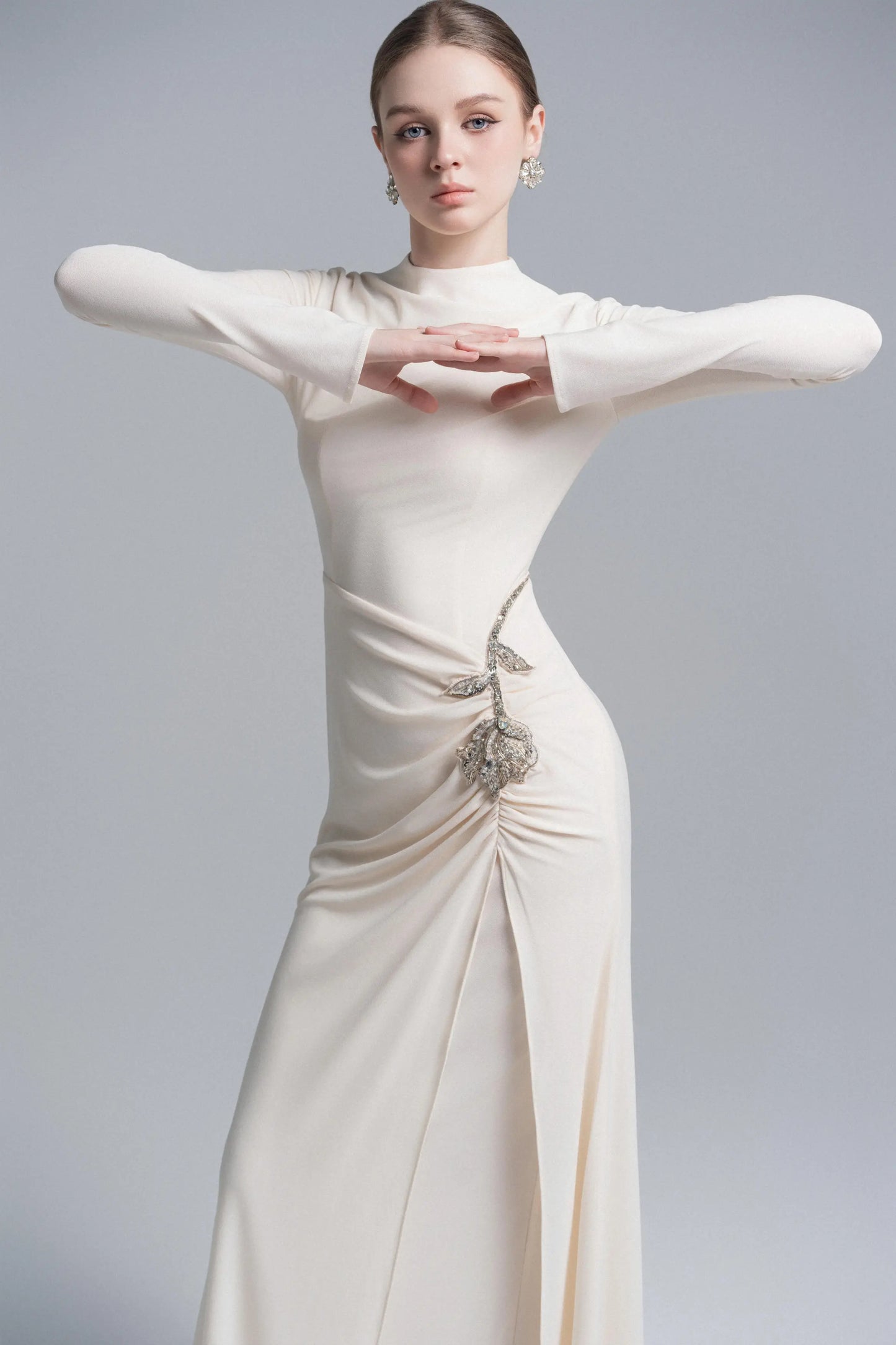 Elysian Bodice Mermaid Dress in Cream