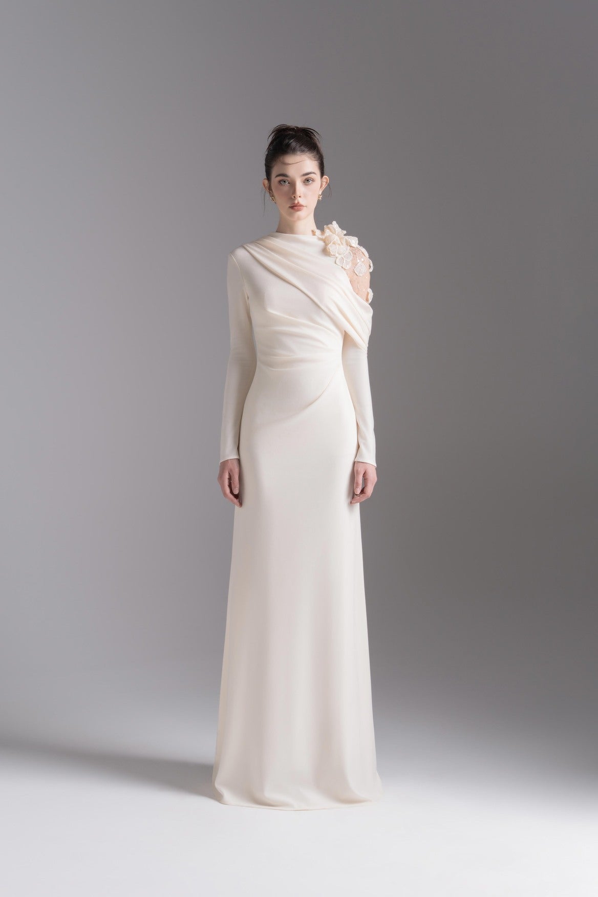 Lace Halo Midi in Cream