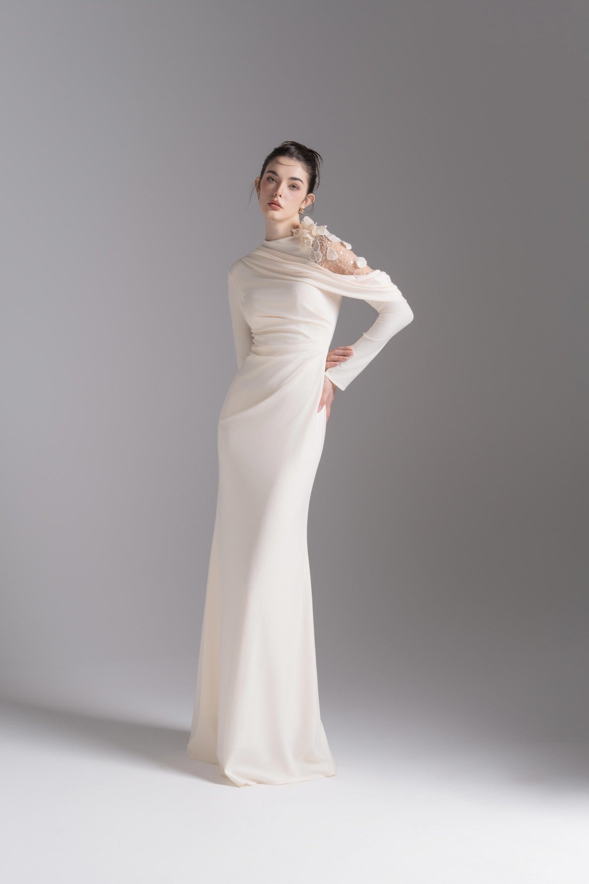 Lace Halo Midi in Cream