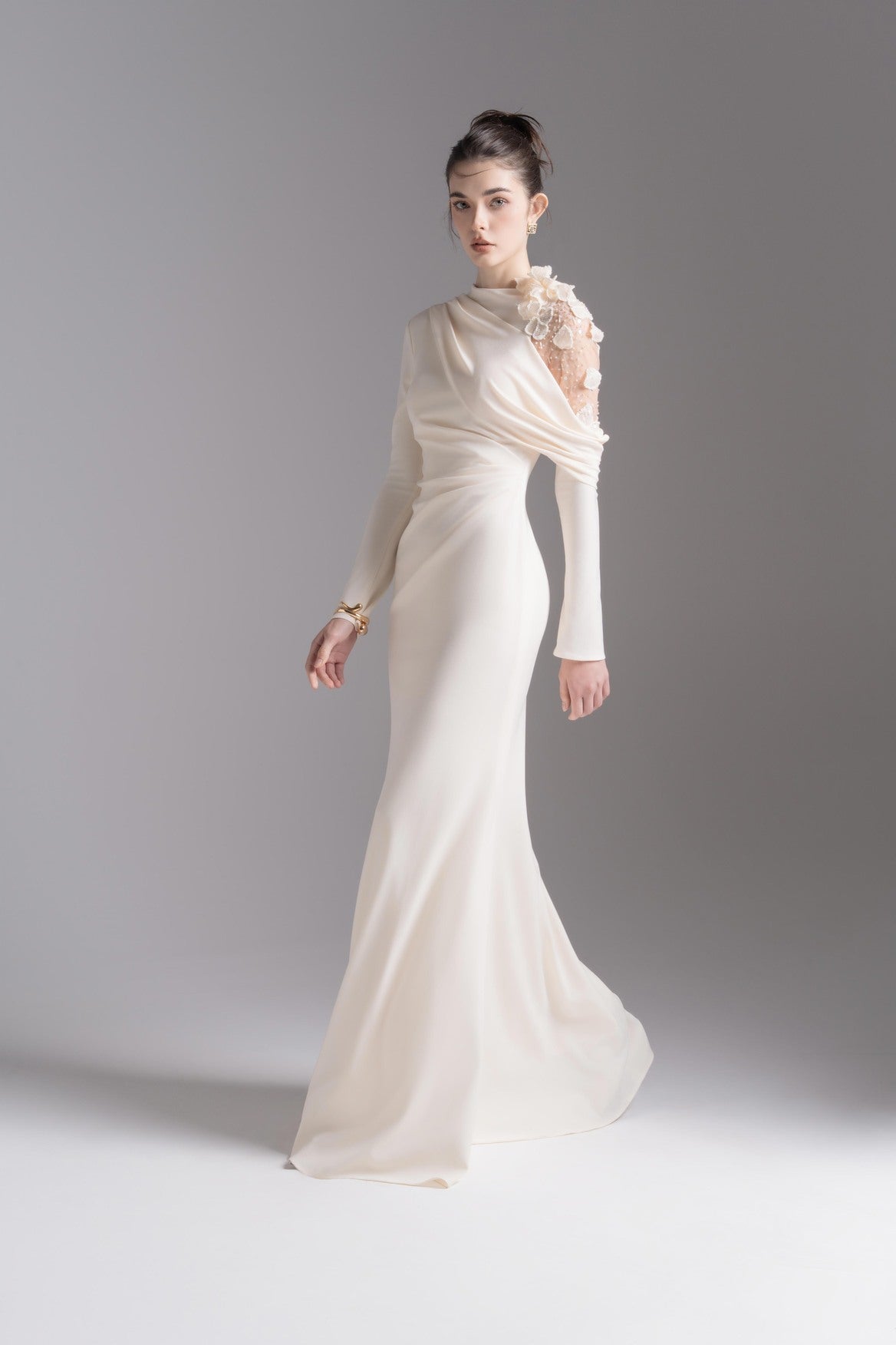 Lace Halo Midi in Cream