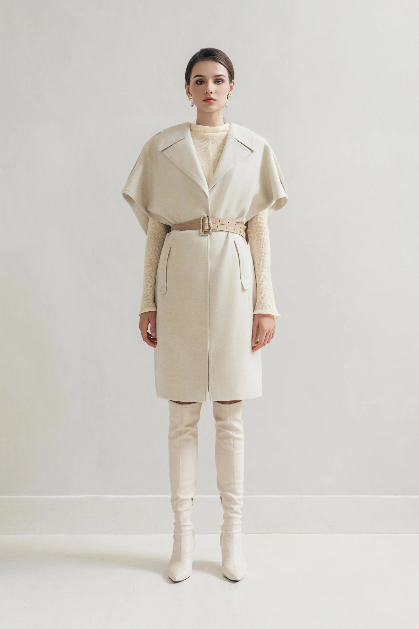 Beige Cocoon Coat