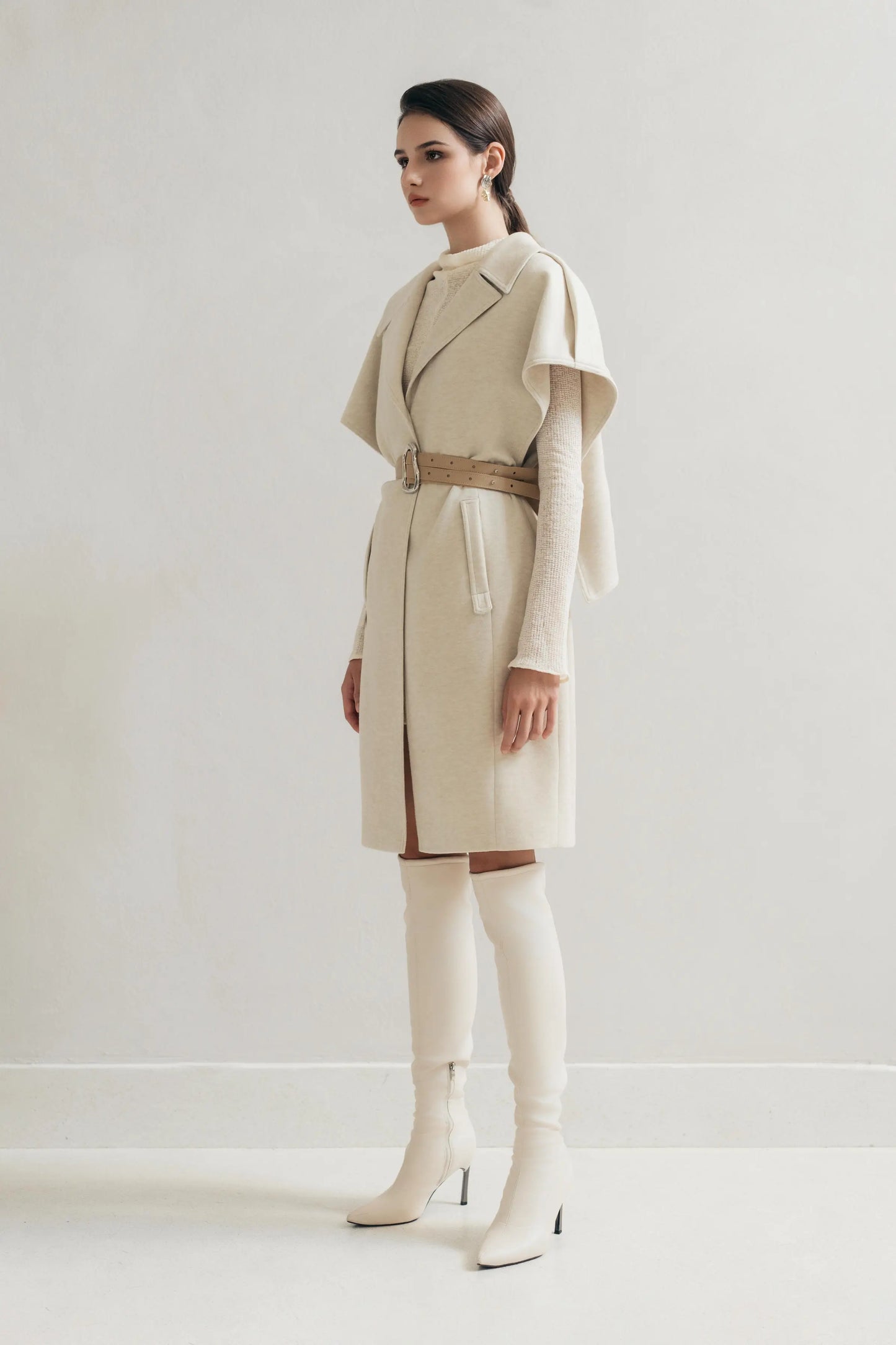 Beige Cocoon Coat