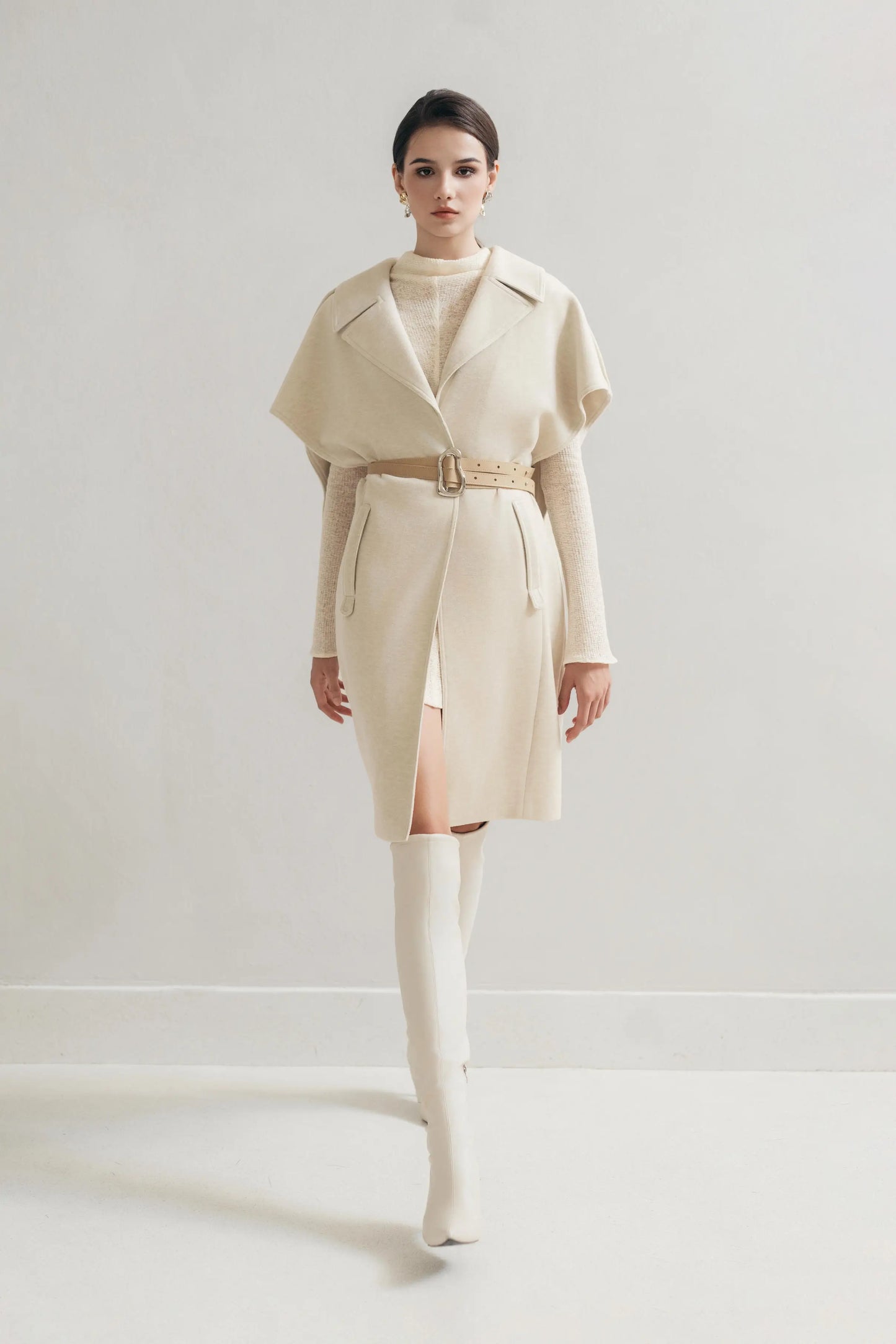 Beige Cocoon Coat