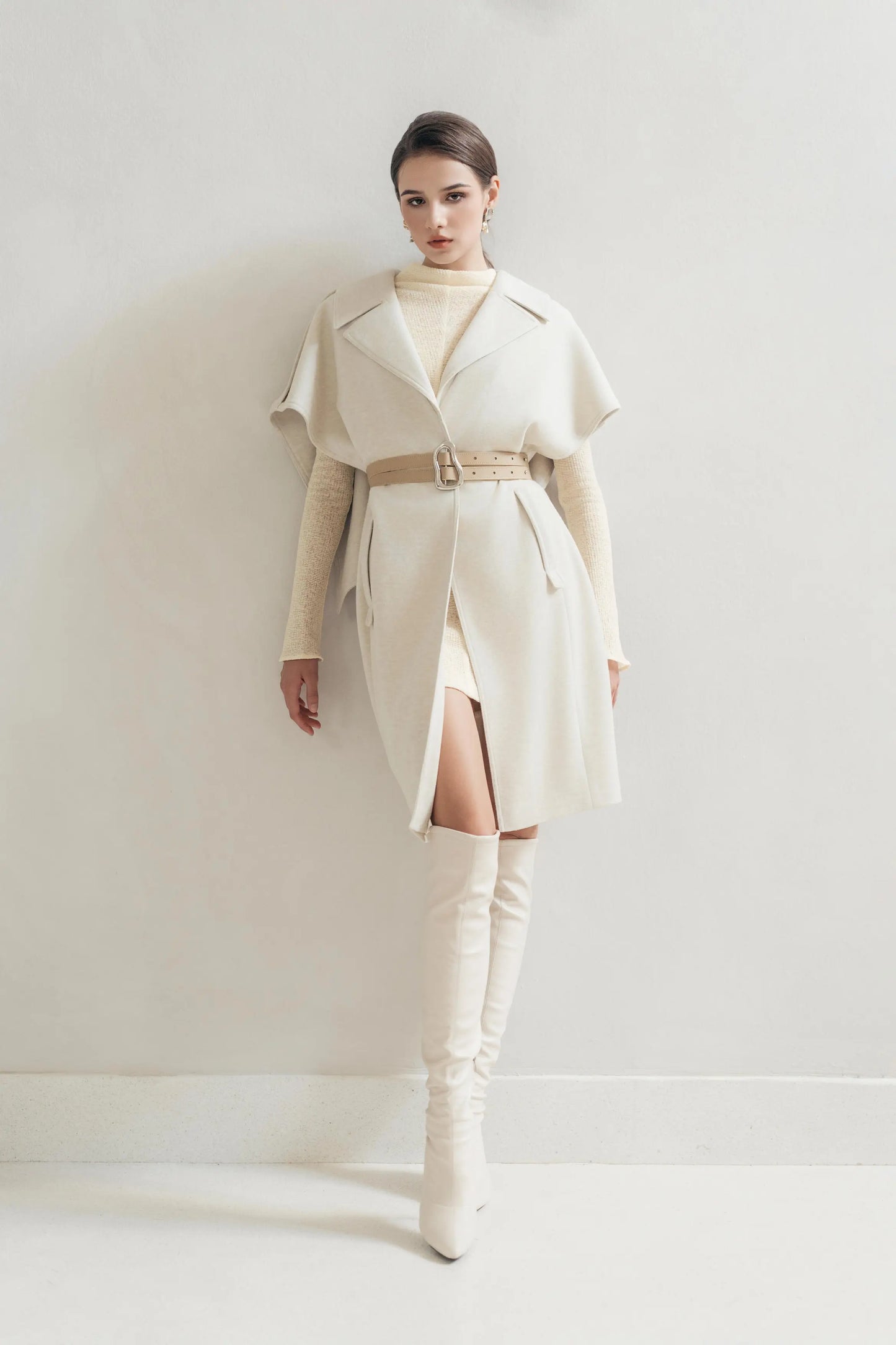 Beige Cocoon Coat