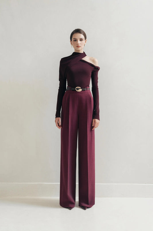 Plum Cap Trousers