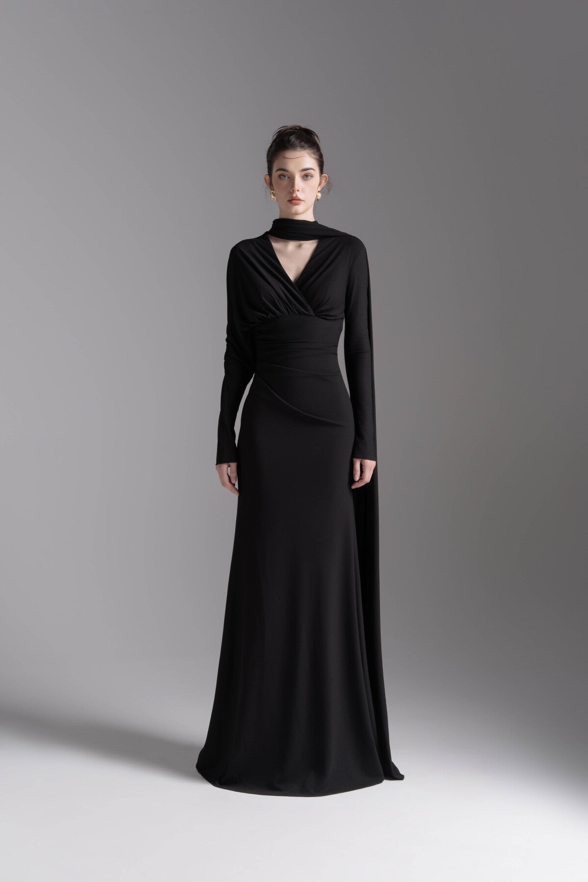 Whisper Trail Dress in Black