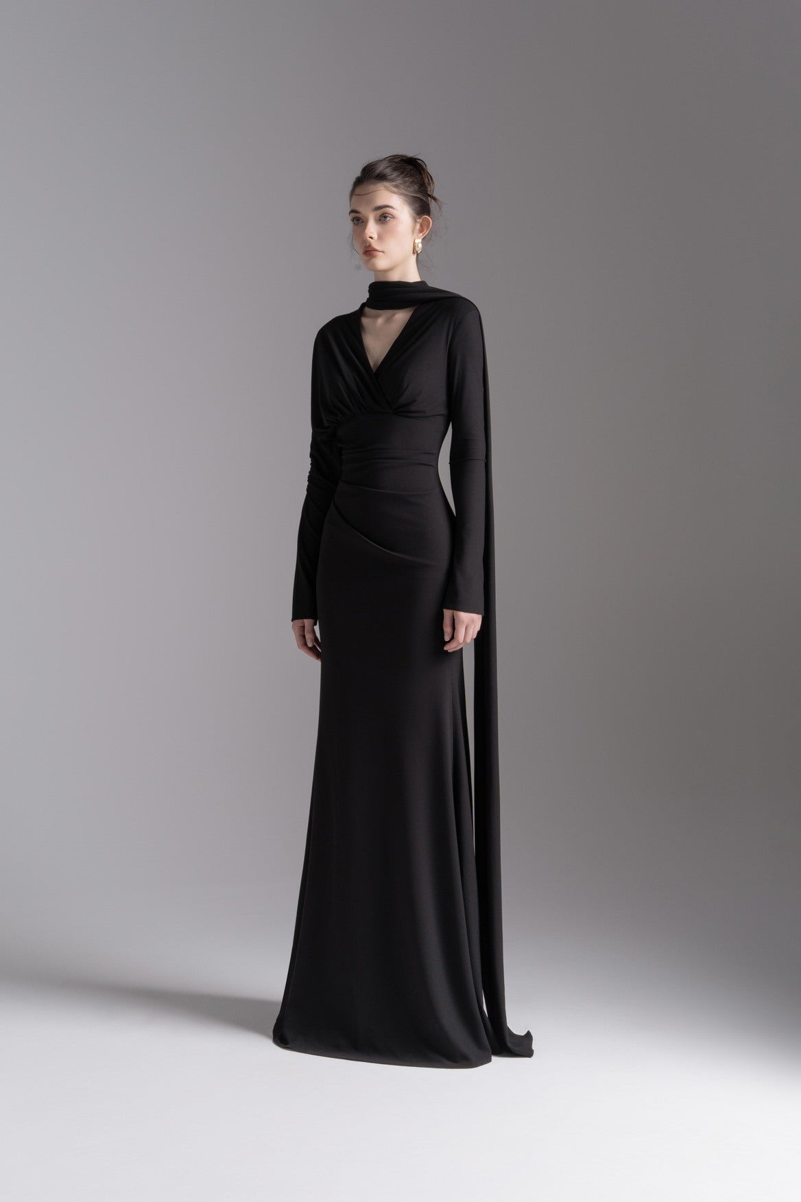 Whisper Trail Dress in Black