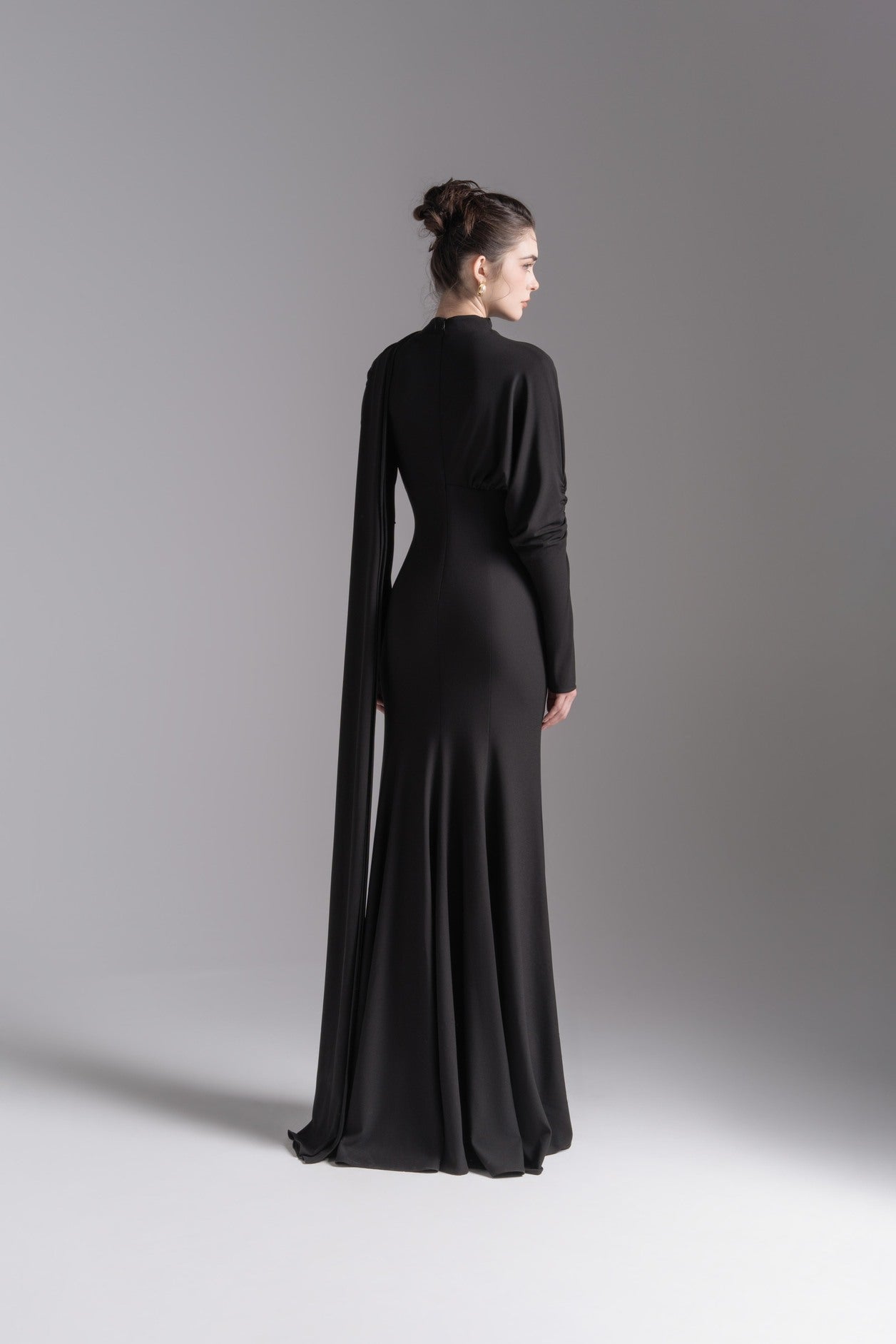 Whisper Trail Dress in Black