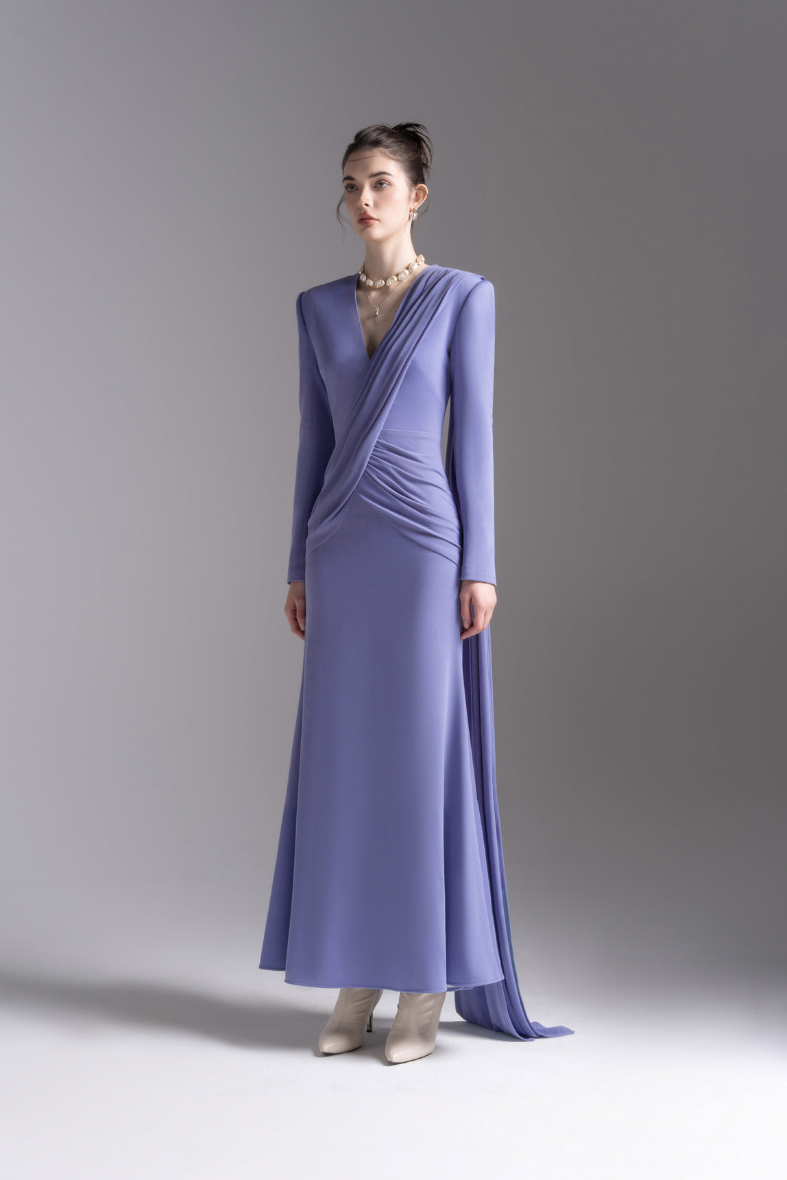 Vest Grace Gown in Dark Sky Blue