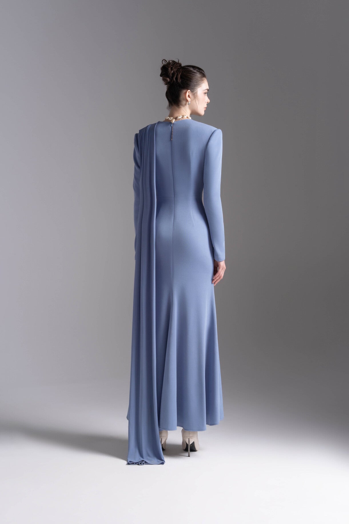 Vest Grace Gown in Dark Sky Blue